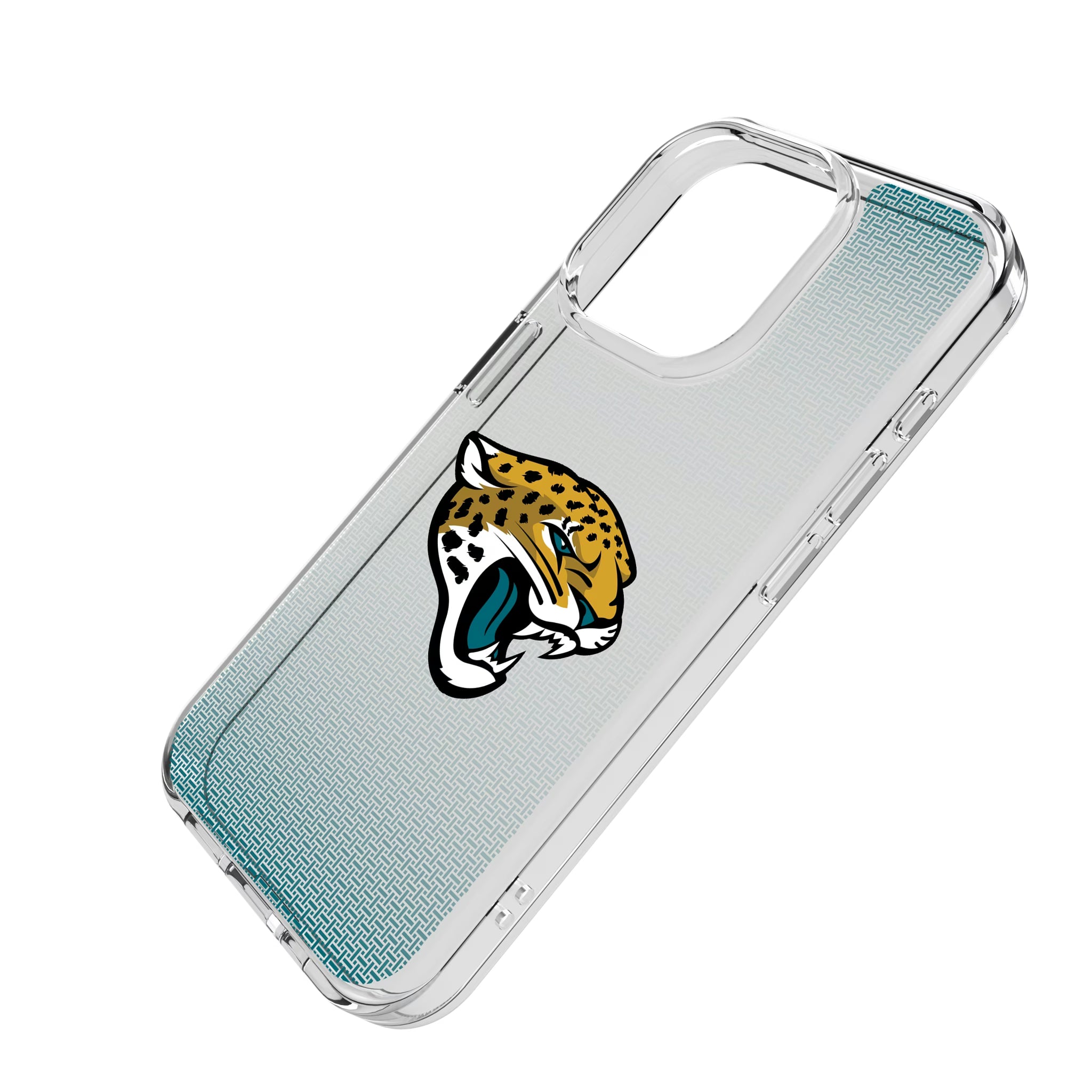 Jacksonville Jaguars Linen iPhone Clear Phone Case for Apple iPhone - Isometric View