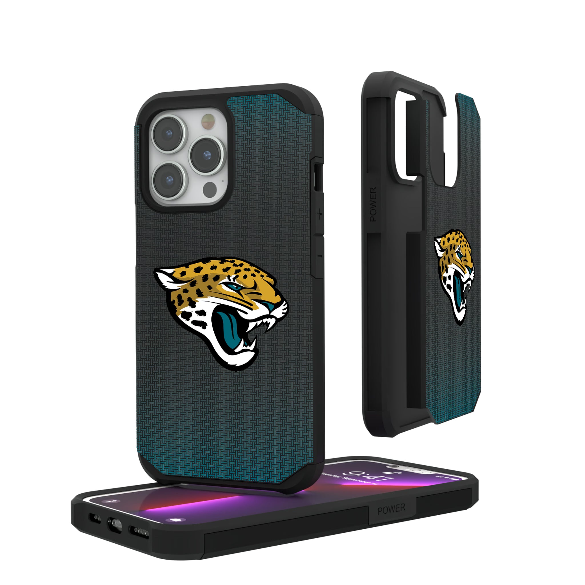 Jacksonville Jaguars Linen iPhone Rugged Phone Case for Apple iPhone#Device_iPhone 13 Pro
