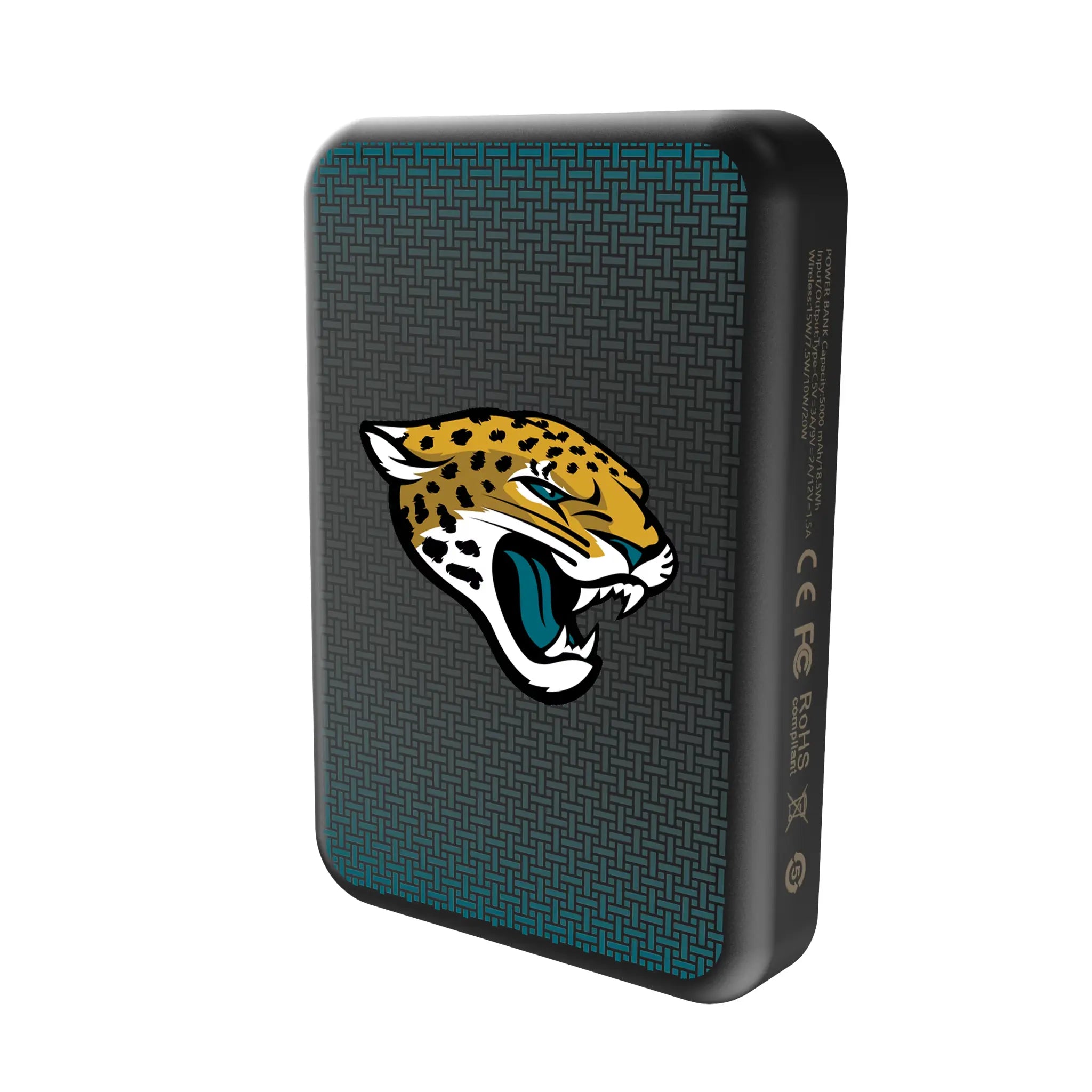 Jacksonville Jaguars Linen Wireless Mag Power Bank