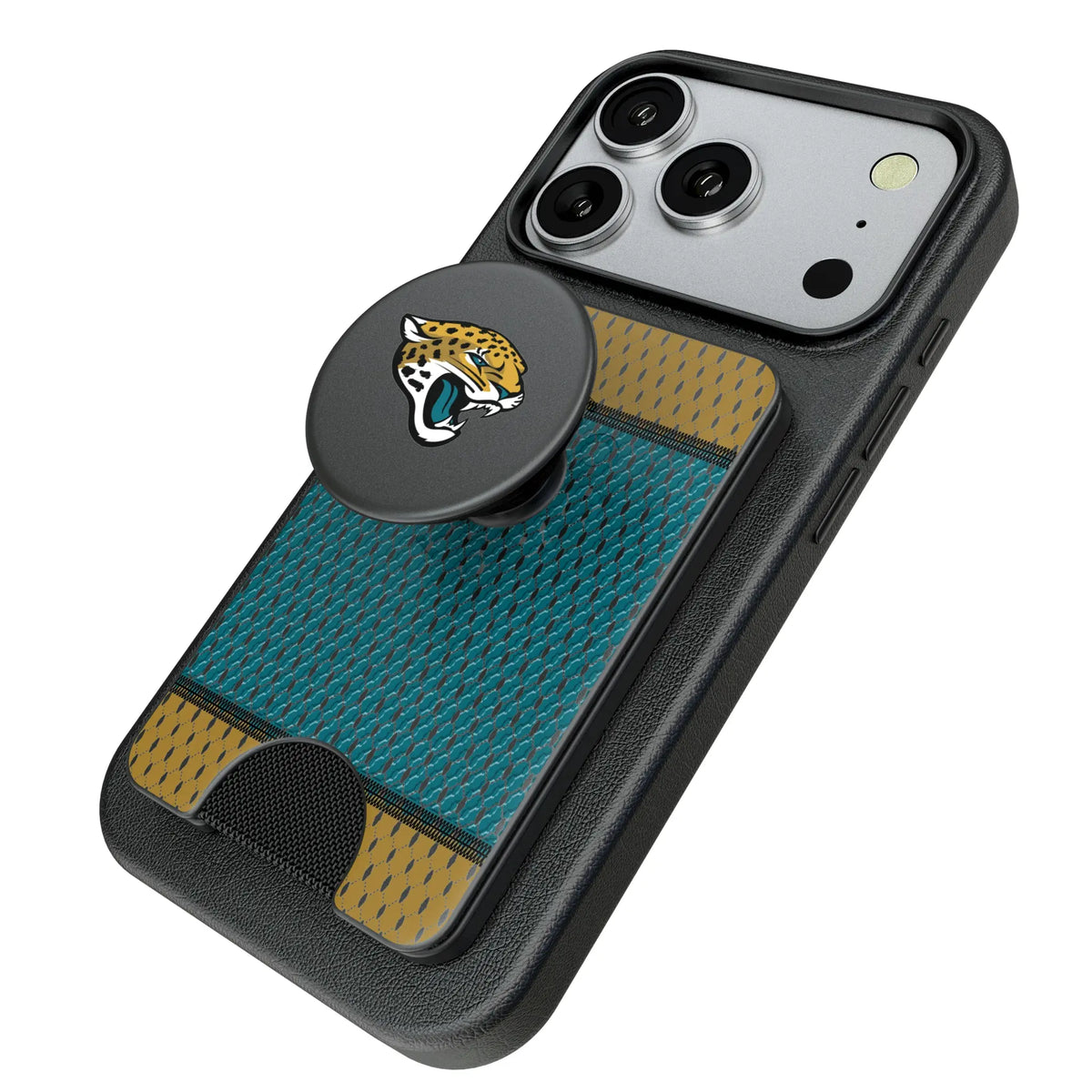 Jacksonville Jaguars Mesh Popsockets Wallet Magnetic - Isometric View