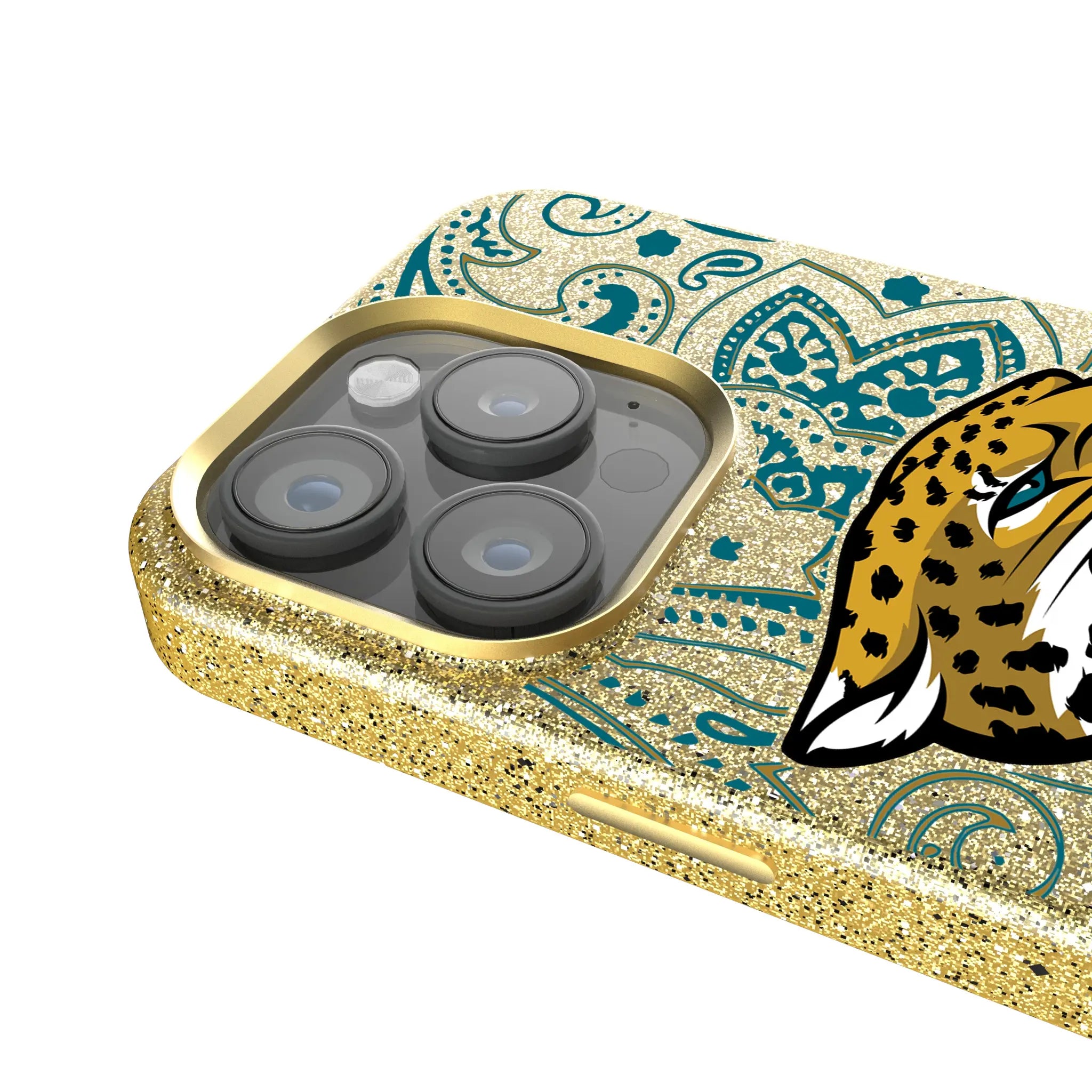 Jacksonville Jaguars Paisley iPhone Bling Phone Case for Apple iPhone - Detail