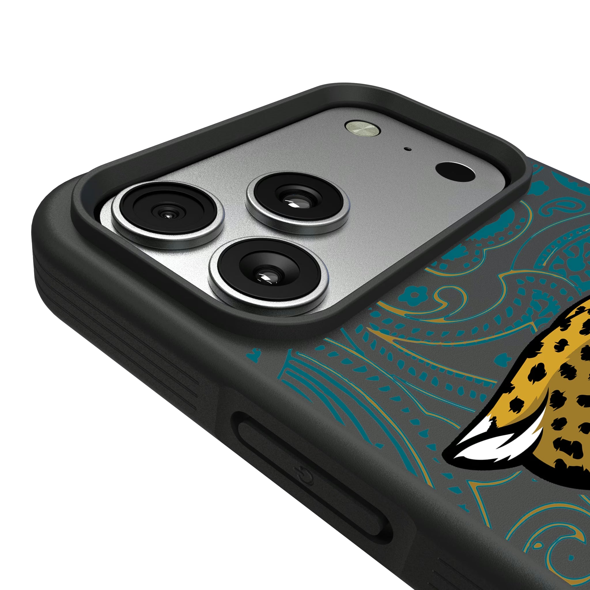 Jacksonville Jaguars Paisley iPhone Bump Phone Case for Apple iPhone - Detail#Device_iPhone 17 Pro Max