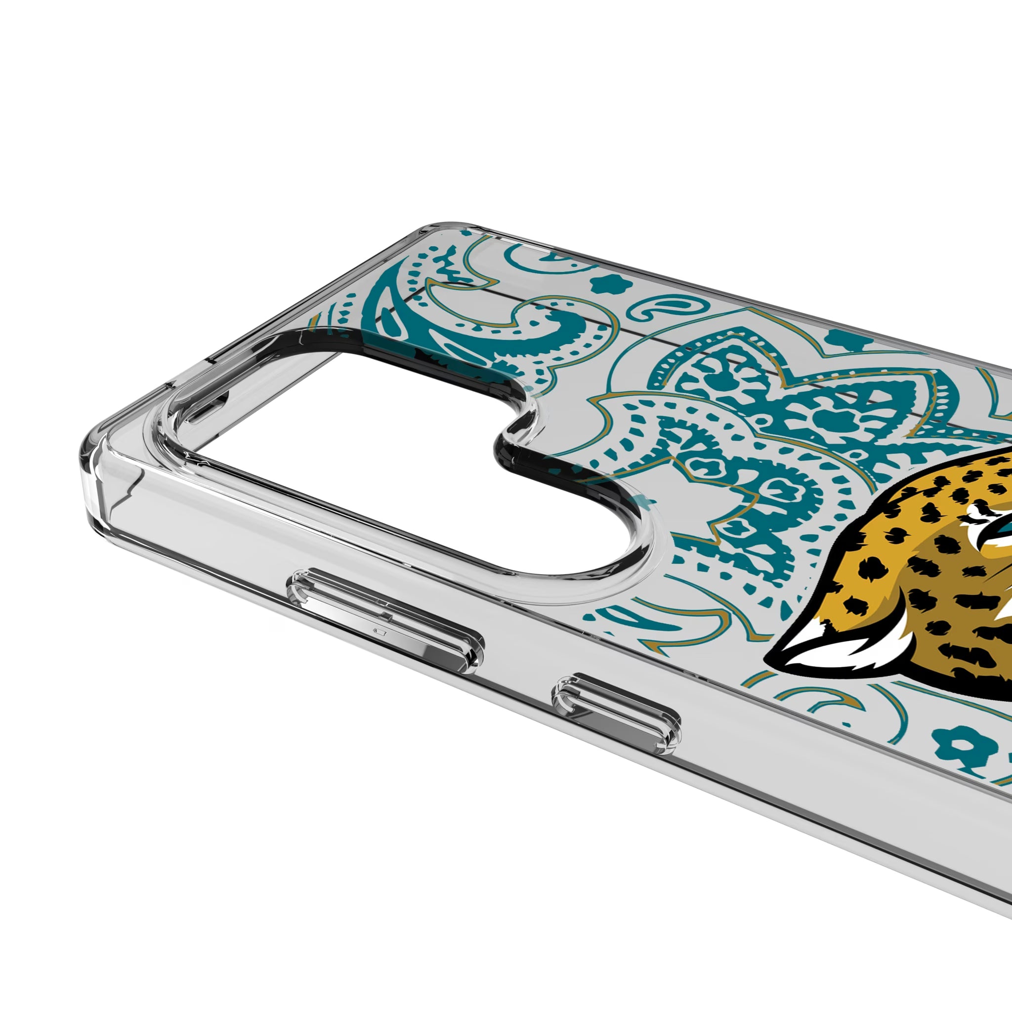 Jacksonville Jaguars Paisley Galaxy Clear Phone Case for Samsung Galaxy - Detail