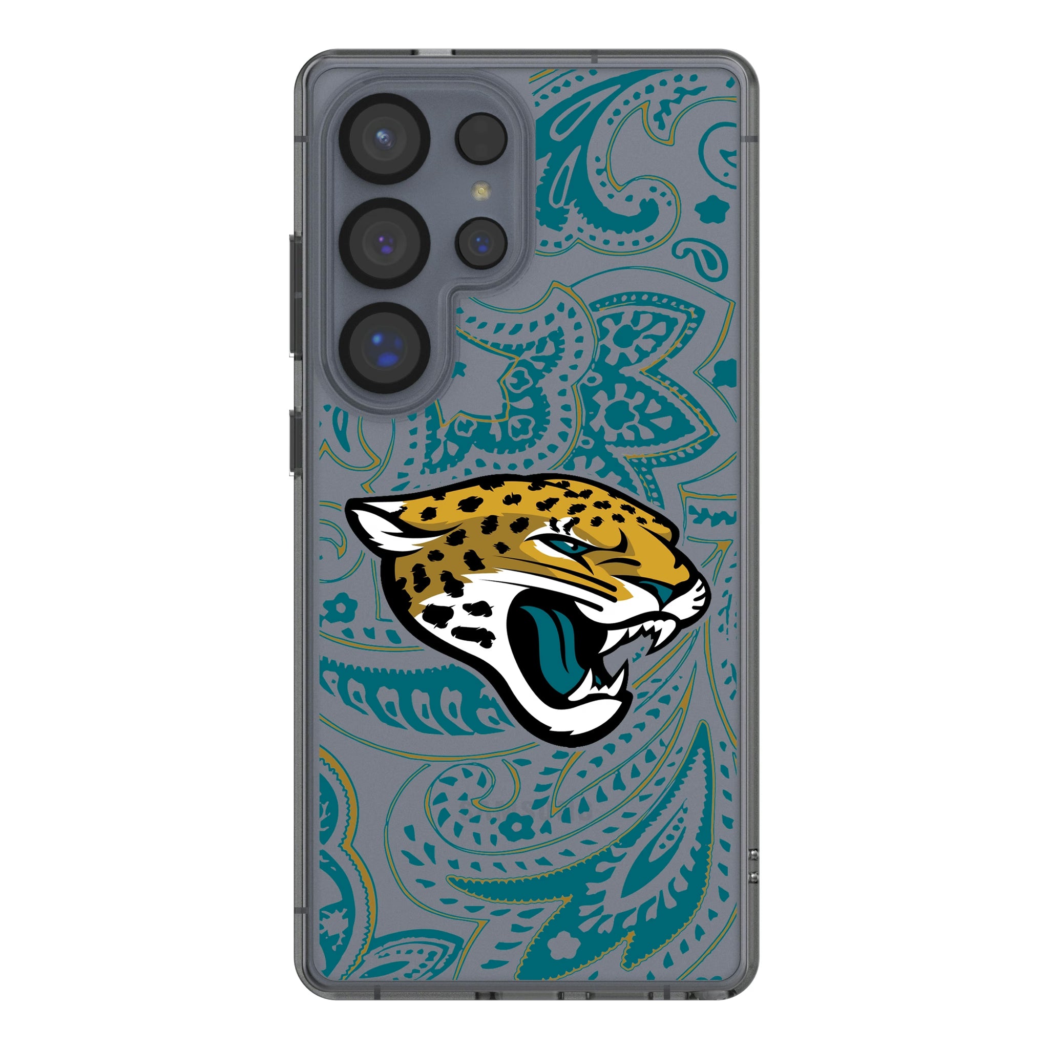 Jacksonville Jaguars Paisley Galaxy Clear Phone Case for Samsung Galaxy