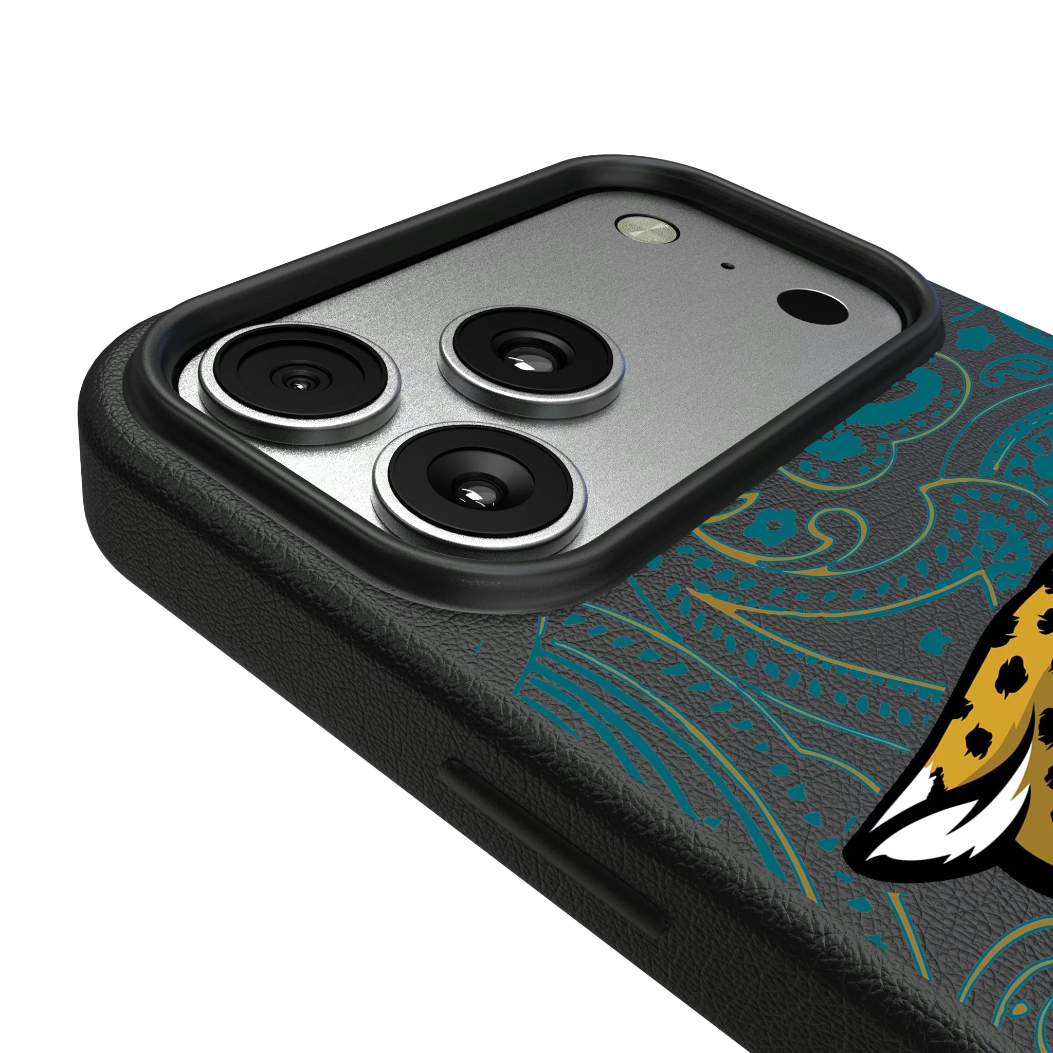 Jacksonville Jaguars Paisley iPhone MagSafe Compatible Phone Case for Apple iPhone - Detail#Device_iPhone 17 Pro Max