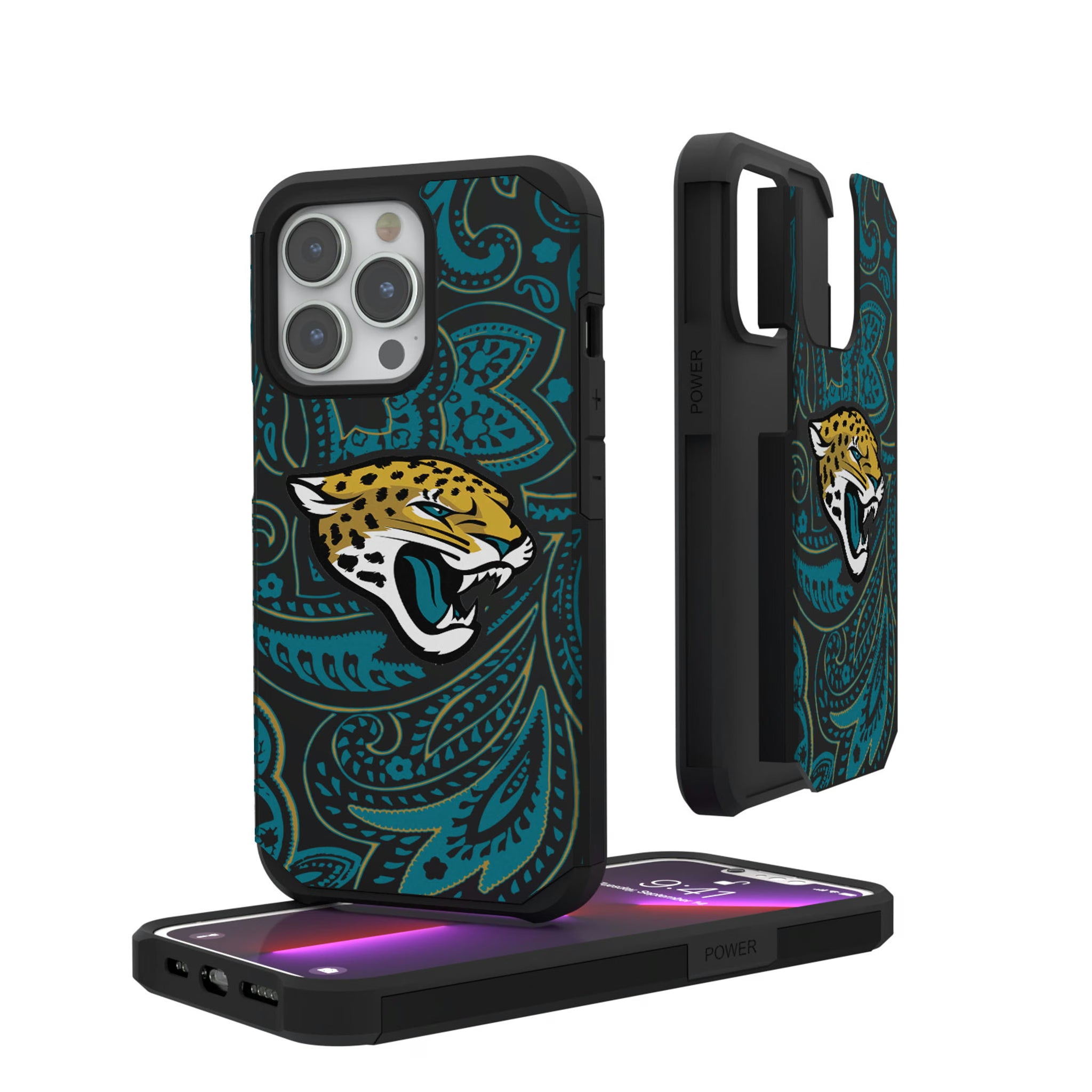 Jacksonville Jaguars Paisley iPhone Rugged Phone Case for Apple iPhone