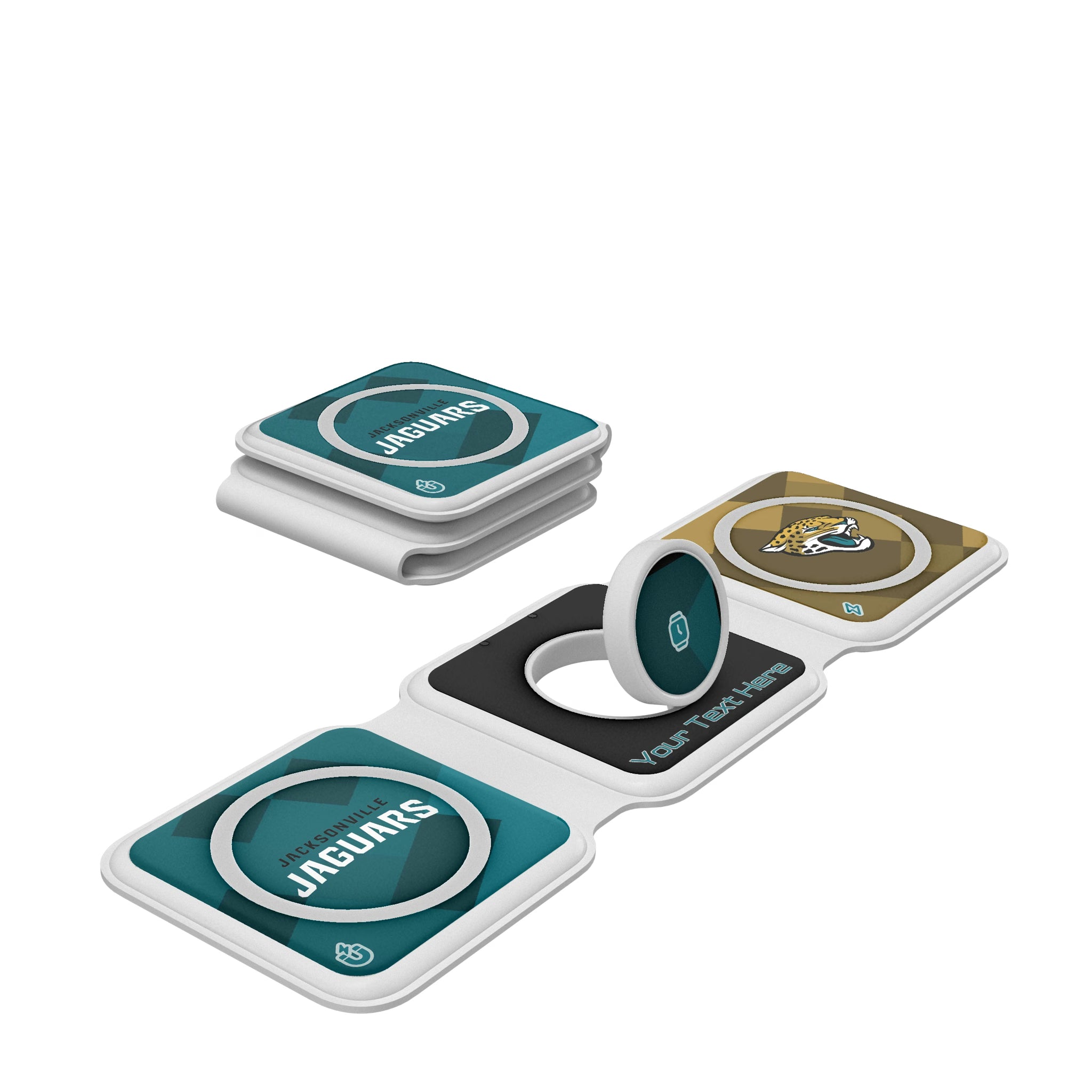 Jacksonville Jaguars Personalized Color Block Foldable 3 in 1 Charger