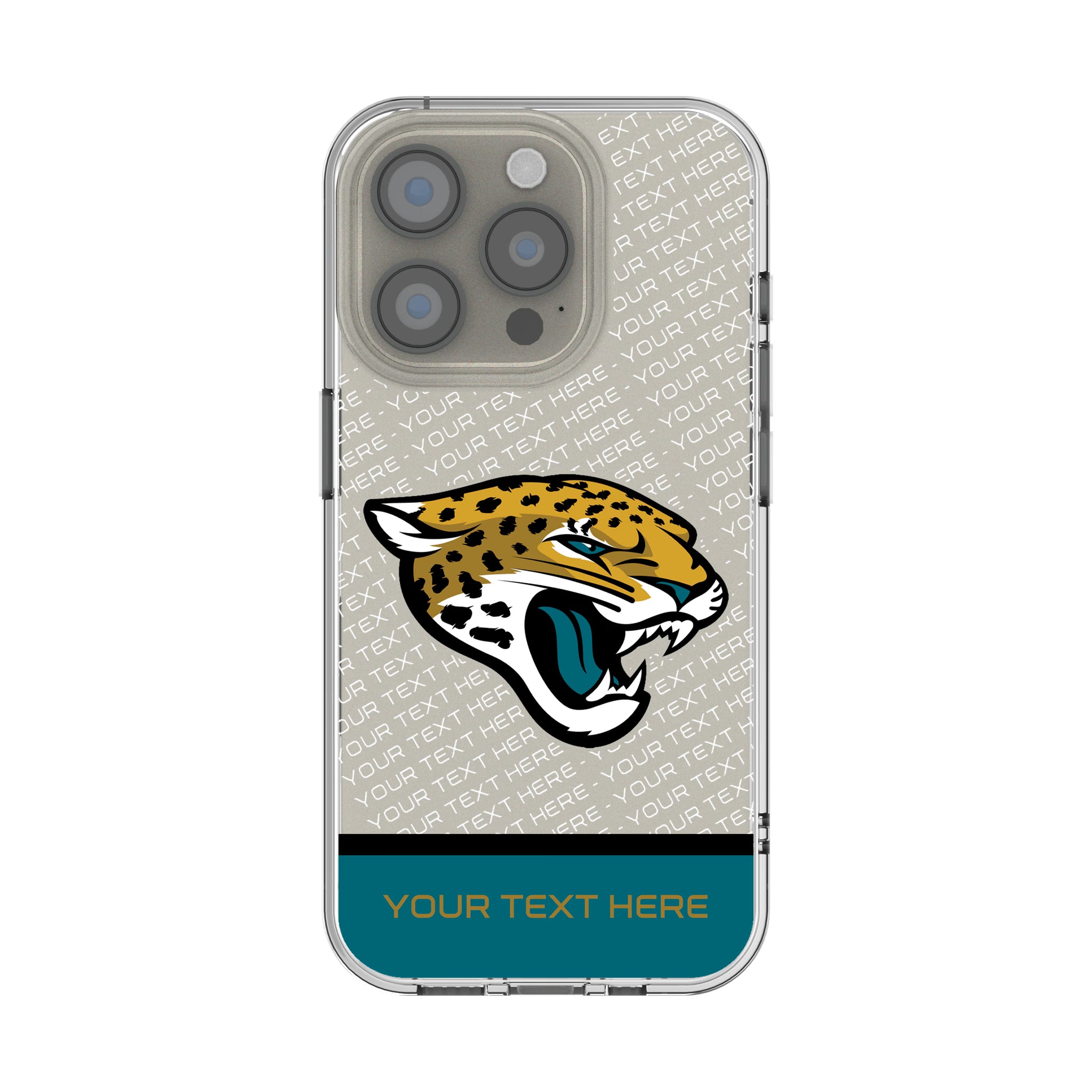 Jacksonville Jaguars Personalized EndZone Plus iPhone Clear Phone Case for Apple iPhone