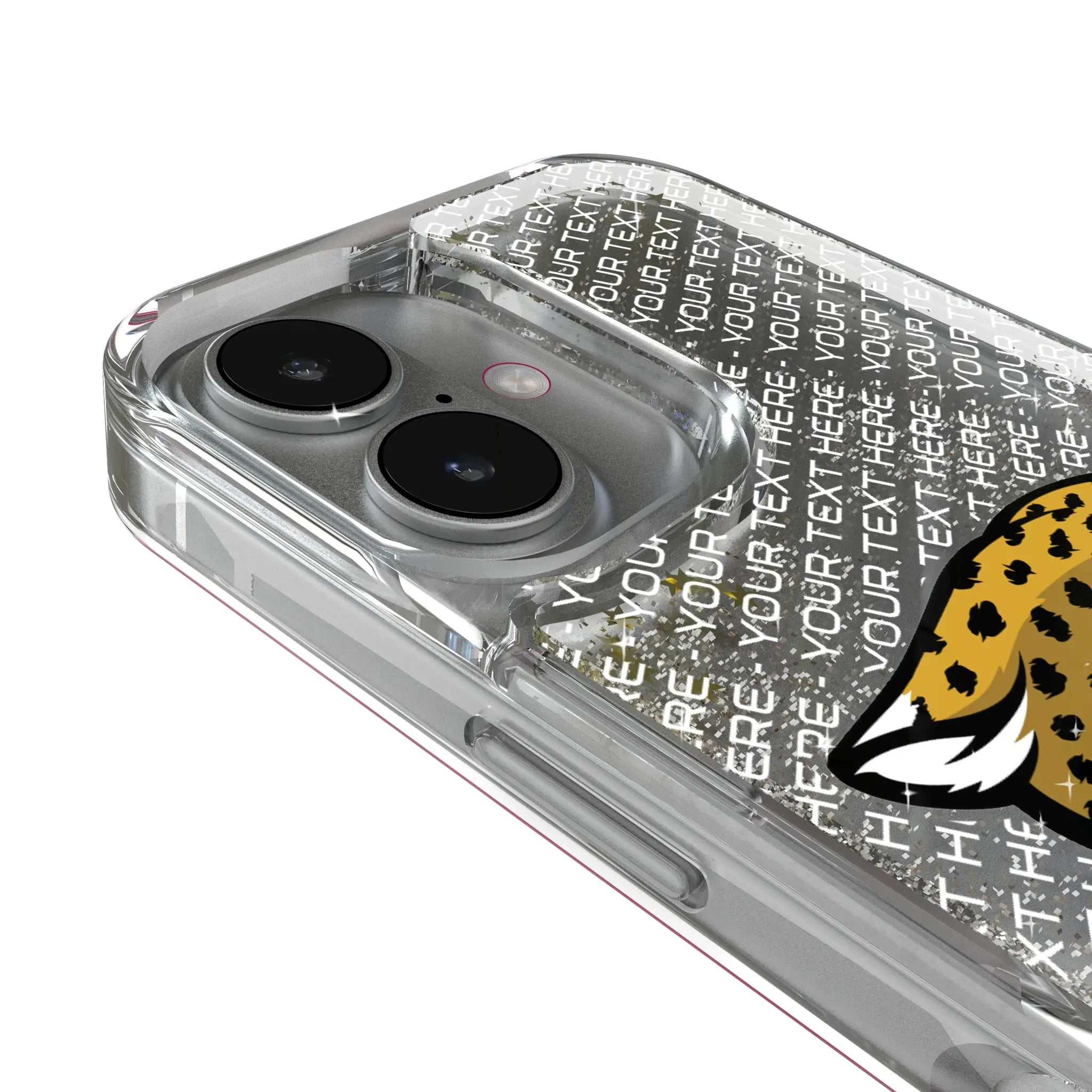 Jacksonville Jaguars Personalized EndZone Plus iPhone Glitter Phone Case for Apple iPhone - Detail
