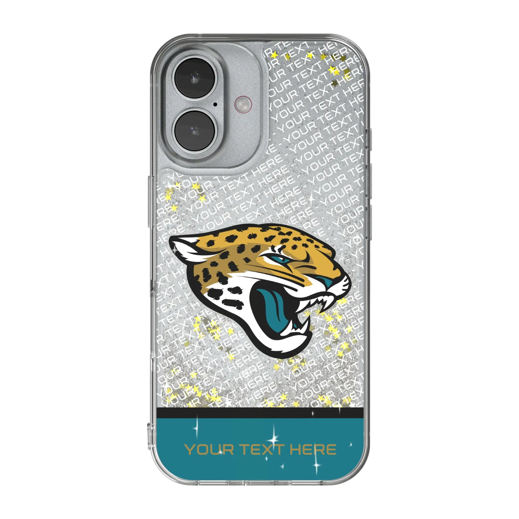 Jacksonville Jaguars Personalized EndZone Plus iPhone Glitter Phone Case for Apple iPhone