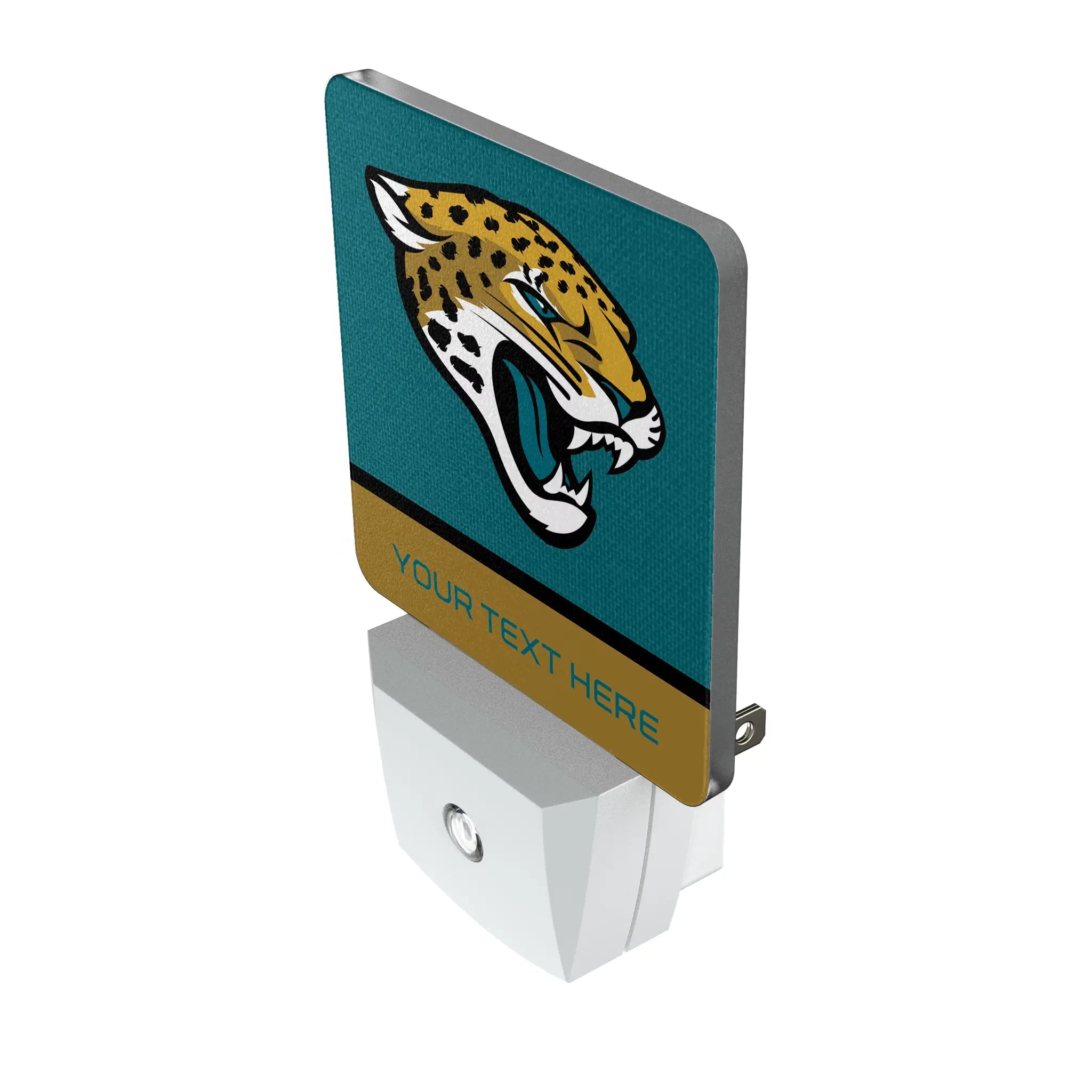 Jacksonville Jaguars Personalized Endzone Solid Night Light 2-Pack - Isometric View