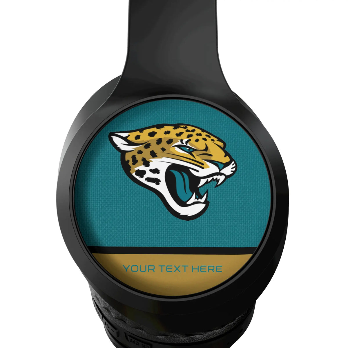 Jacksonville Jaguars Personalized Endzone Solid Wireless Over-Ear Headphones With Case - Detail