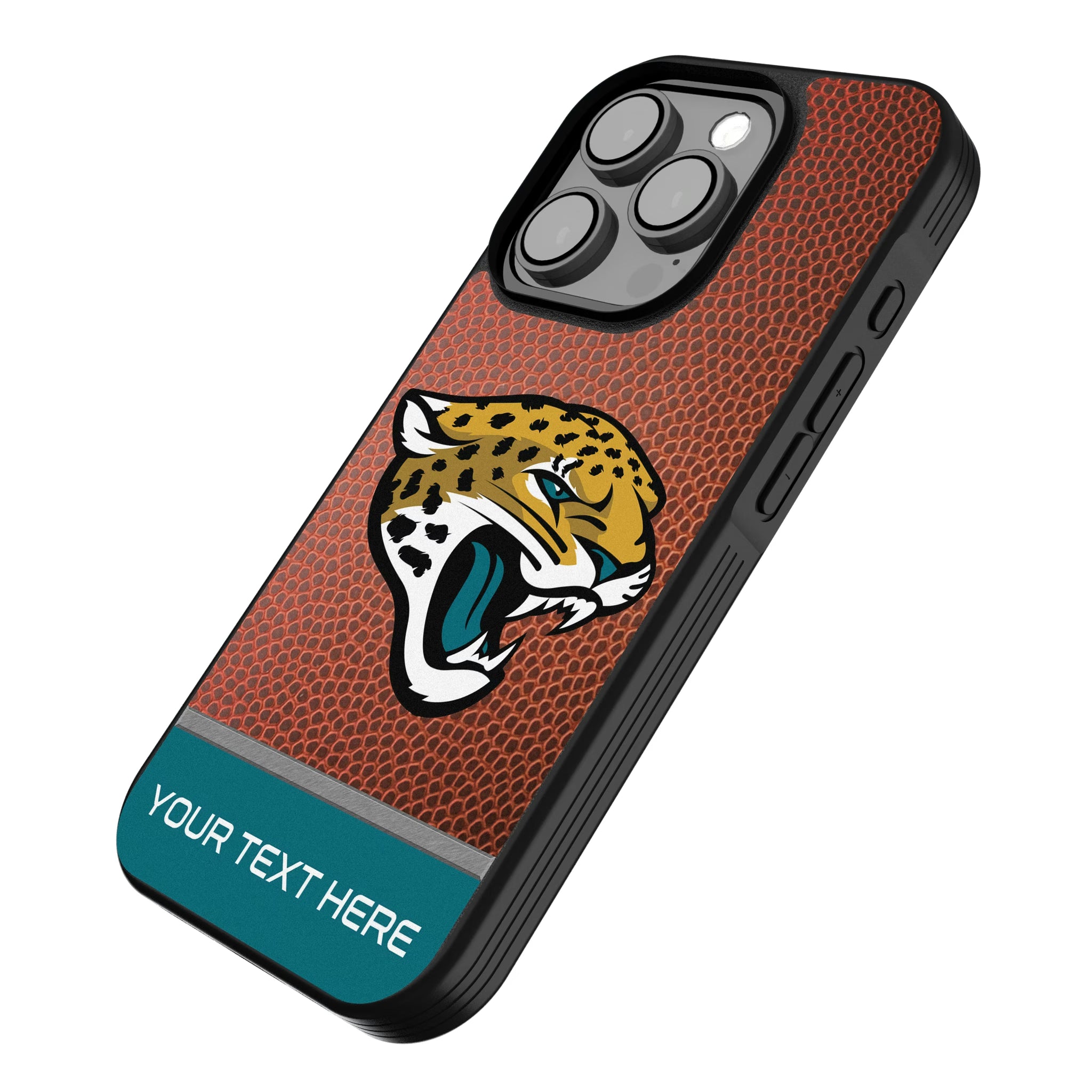 Jacksonville Jaguars Personalized Football iPhone Bump Phone Case for Apple iPhone - Isometric View