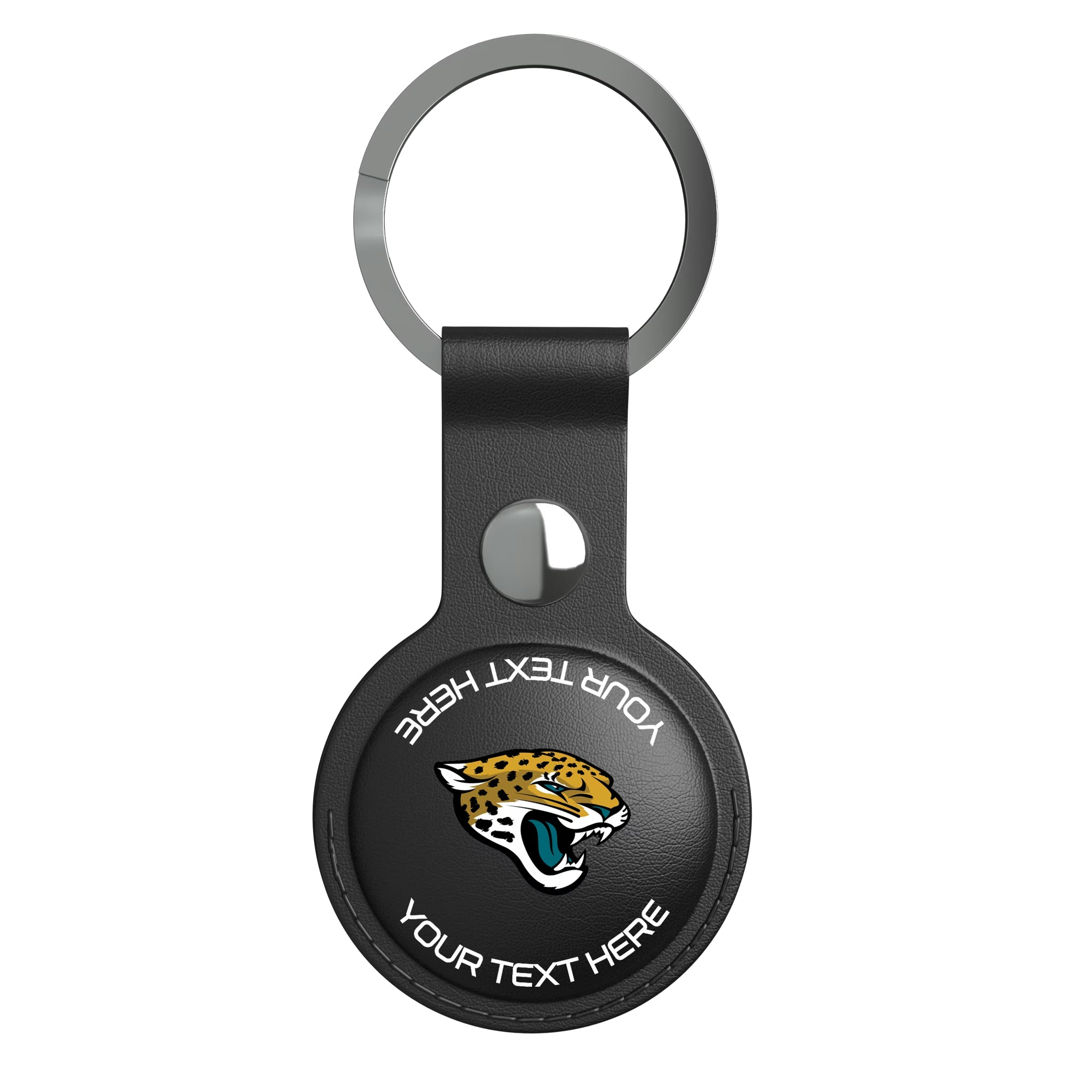 Jacksonville Jaguars Personalized Insignia AirTag Black Airtag Holder