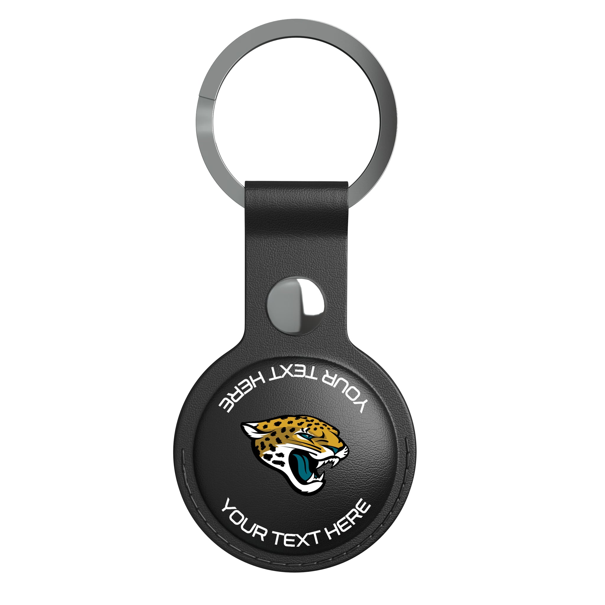 Jacksonville Jaguars Personalized Insignia AirTag Black Airtag Holder