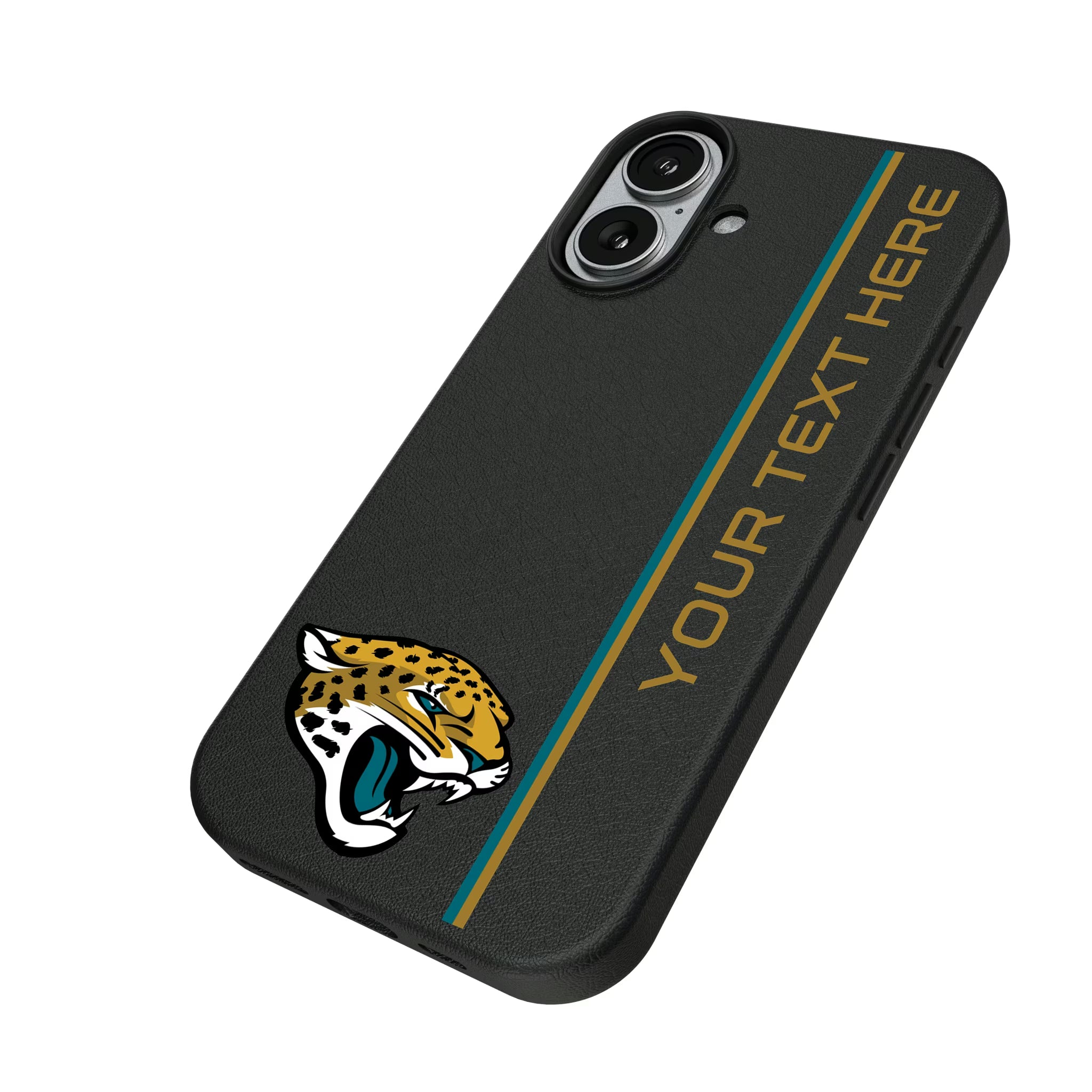 Jacksonville Jaguars Personalized Sidebard iPhone MagSafe Compatible Phone Case for Apple iPhone - Isometric View#Device_iPhone 17