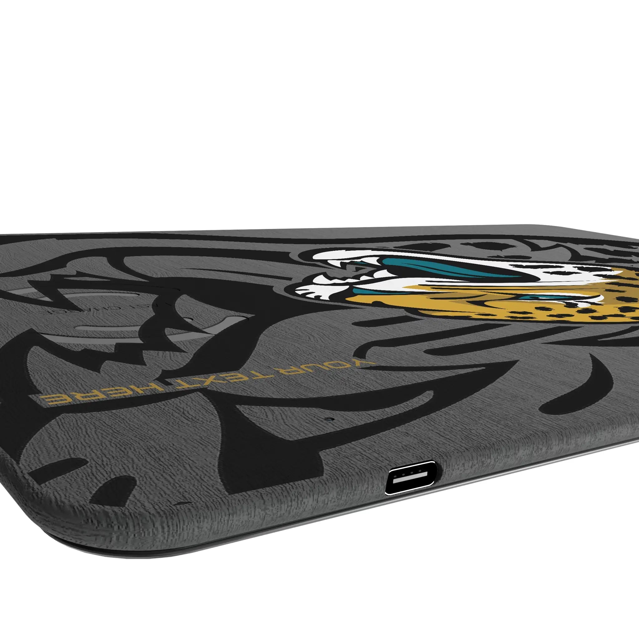 Jacksonville Jaguars Personalized Tilt 15-Watt Wireless Charger and Mouse Pad