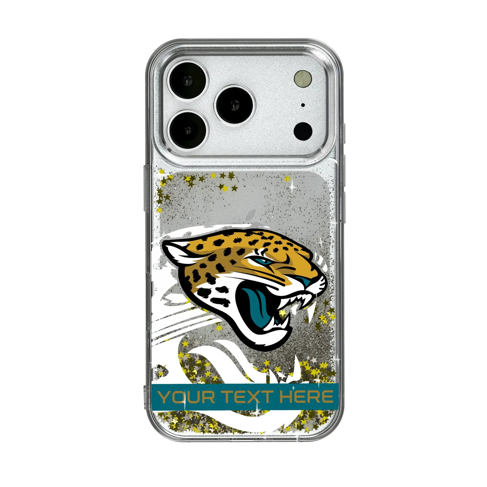 Jacksonville Jaguars Personalized Tilt iPhone Glitter Phone Case for Apple iPhone