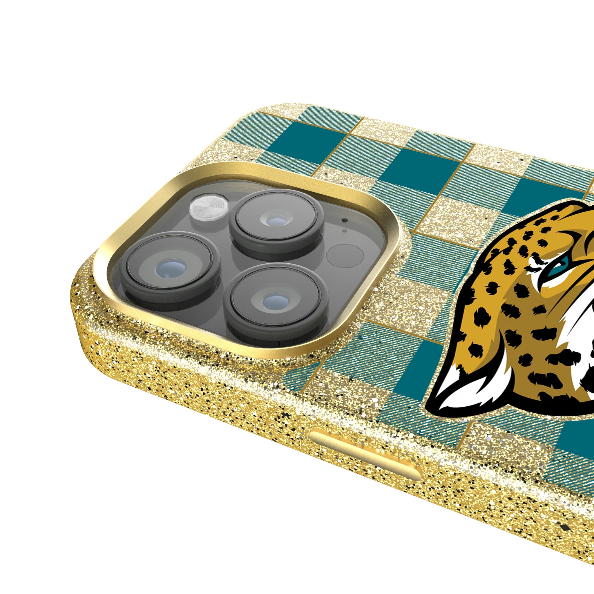 Jacksonville Jaguars Plaid iPhone Bling Phone Case for Apple iPhone - Detail