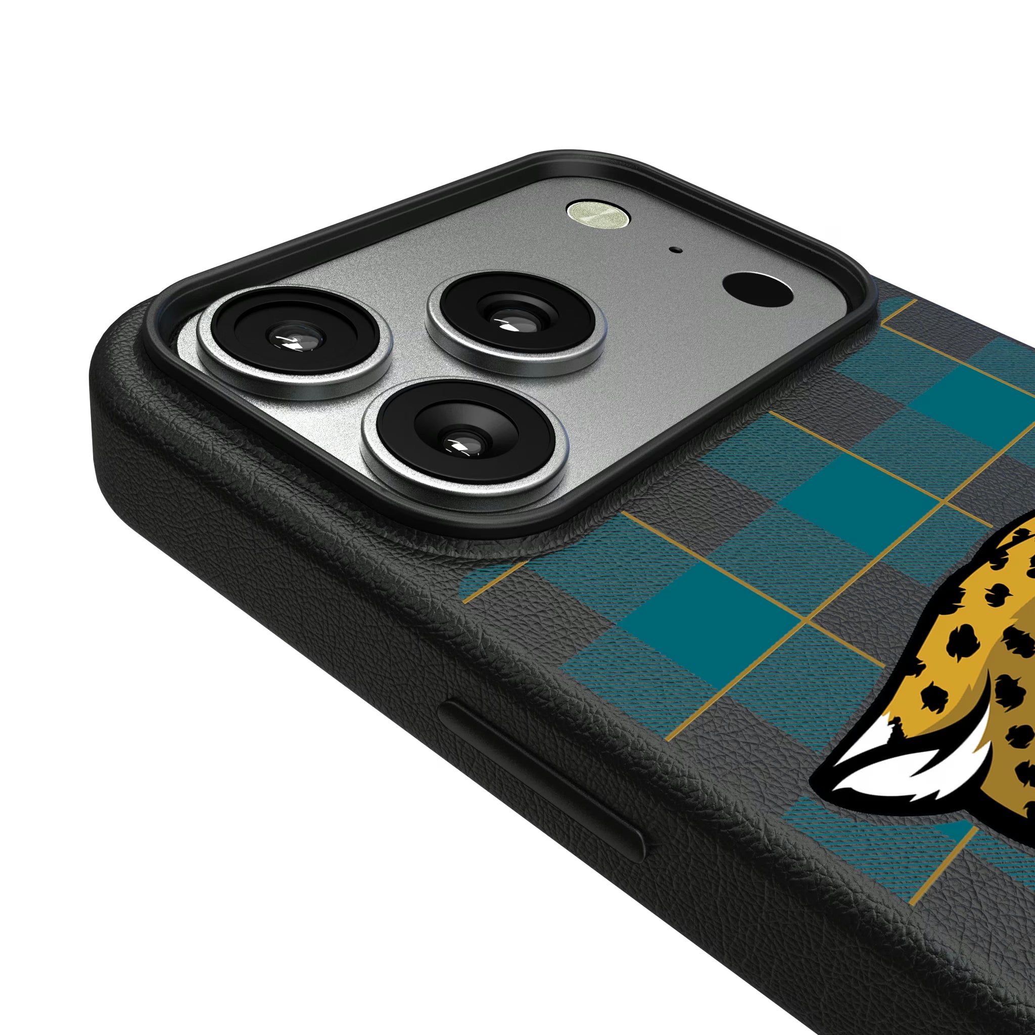 Jacksonville Jaguars Plaid iPhone MagSafe Compatible Phone Case for Apple iPhone - Detail#Device_iPhone 17 Pro