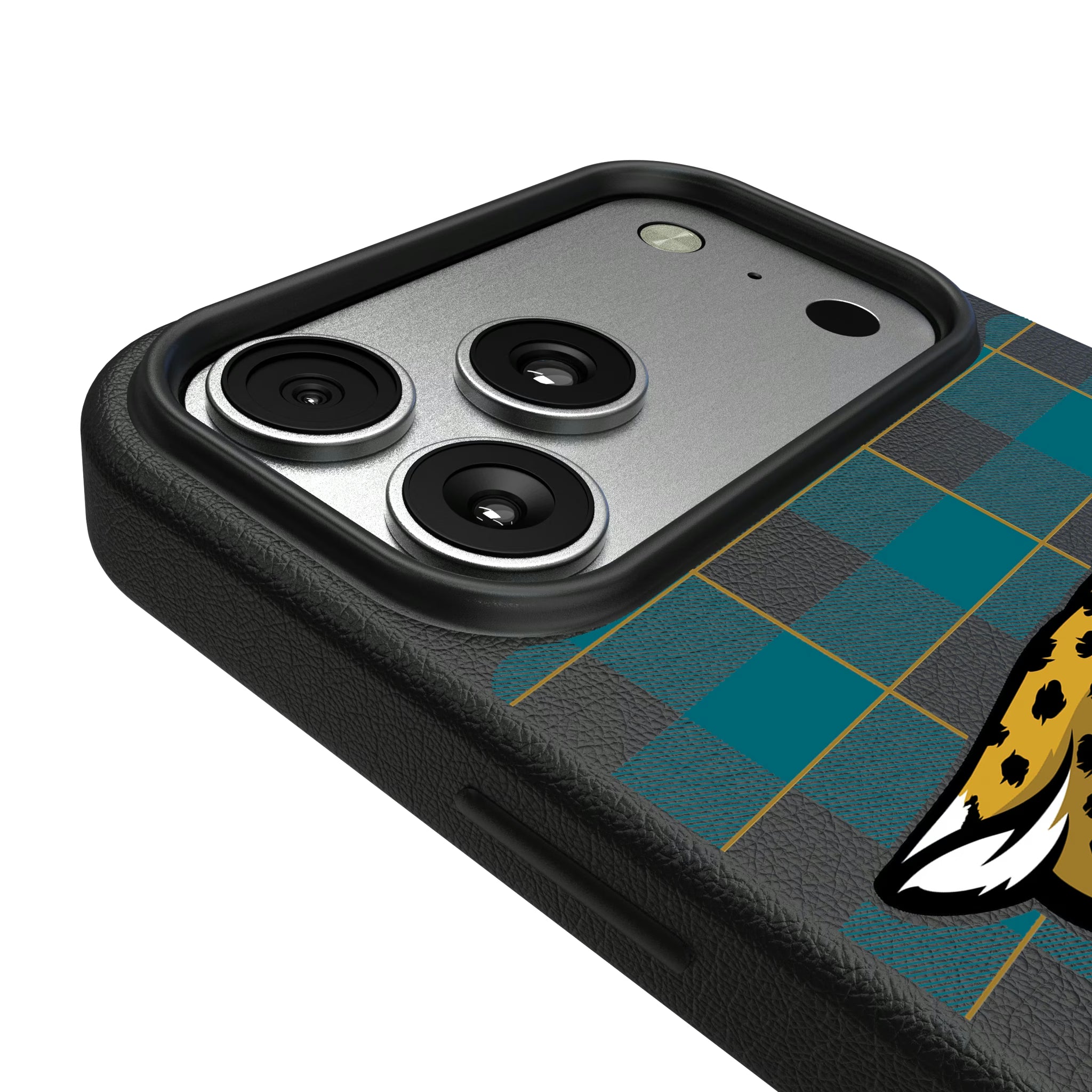 Jacksonville Jaguars Plaid iPhone MagSafe Compatible Phone Case for Apple iPhone - Detail#Device_iPhone 17 Pro Max