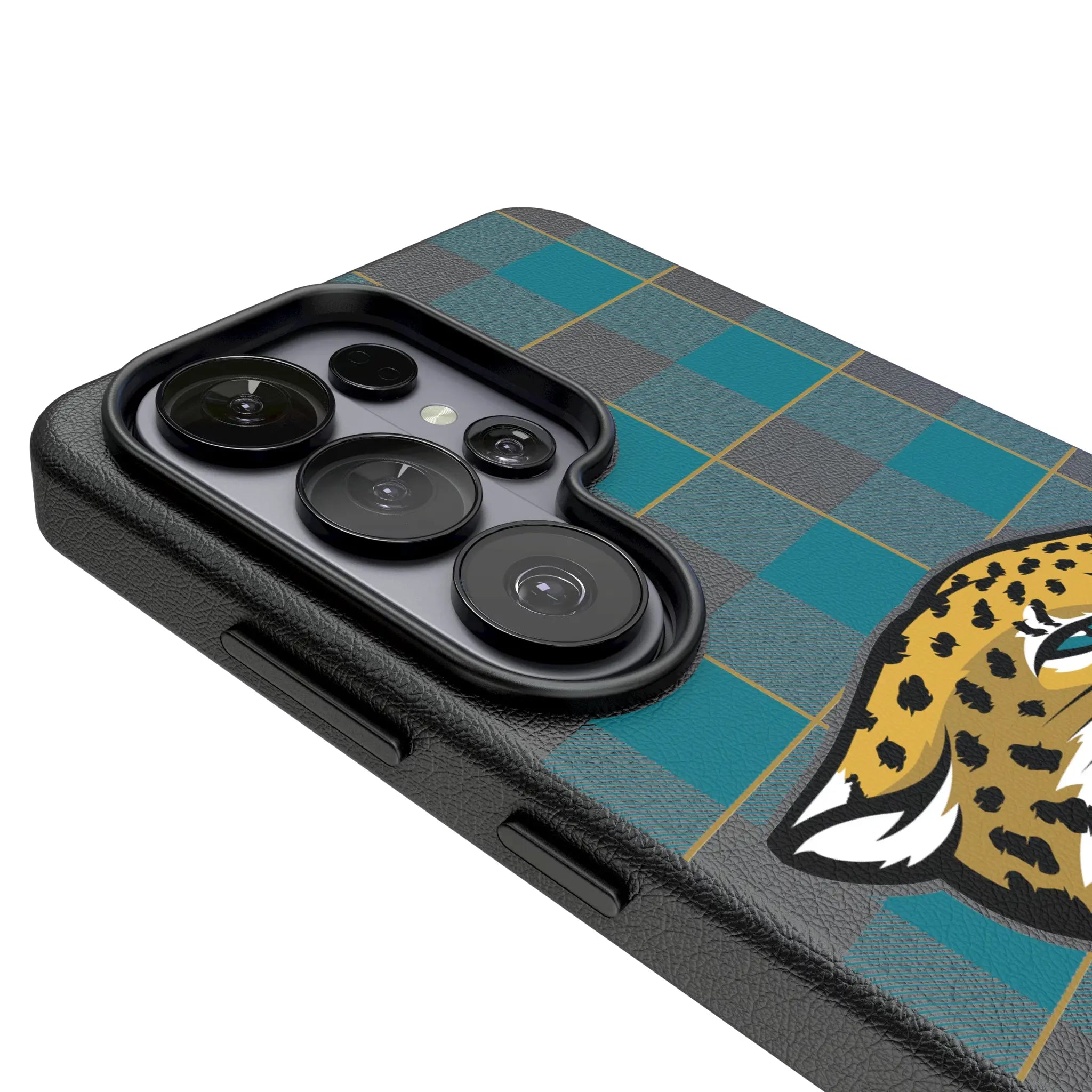 Jacksonville Jaguars Plaid Galaxy MagSafe Compatible Phone Case for Samsung Galaxy - Detail#Device_Galaxy S26 Ultra