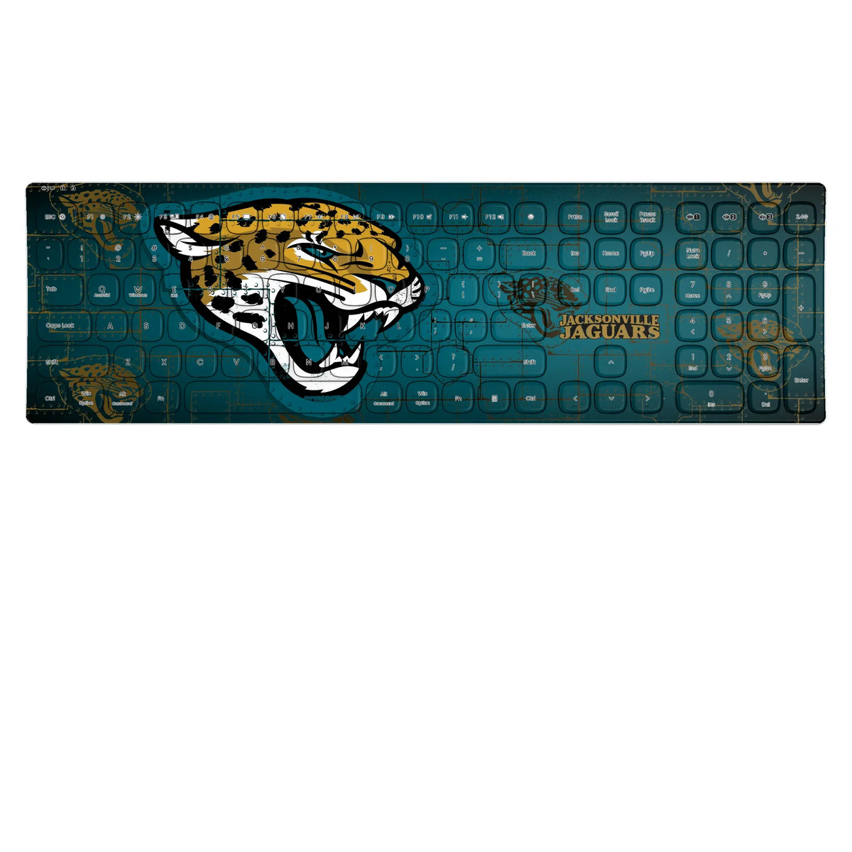 Jacksonville Jaguars Rivet KKB605 Curved Wireless Keyboard