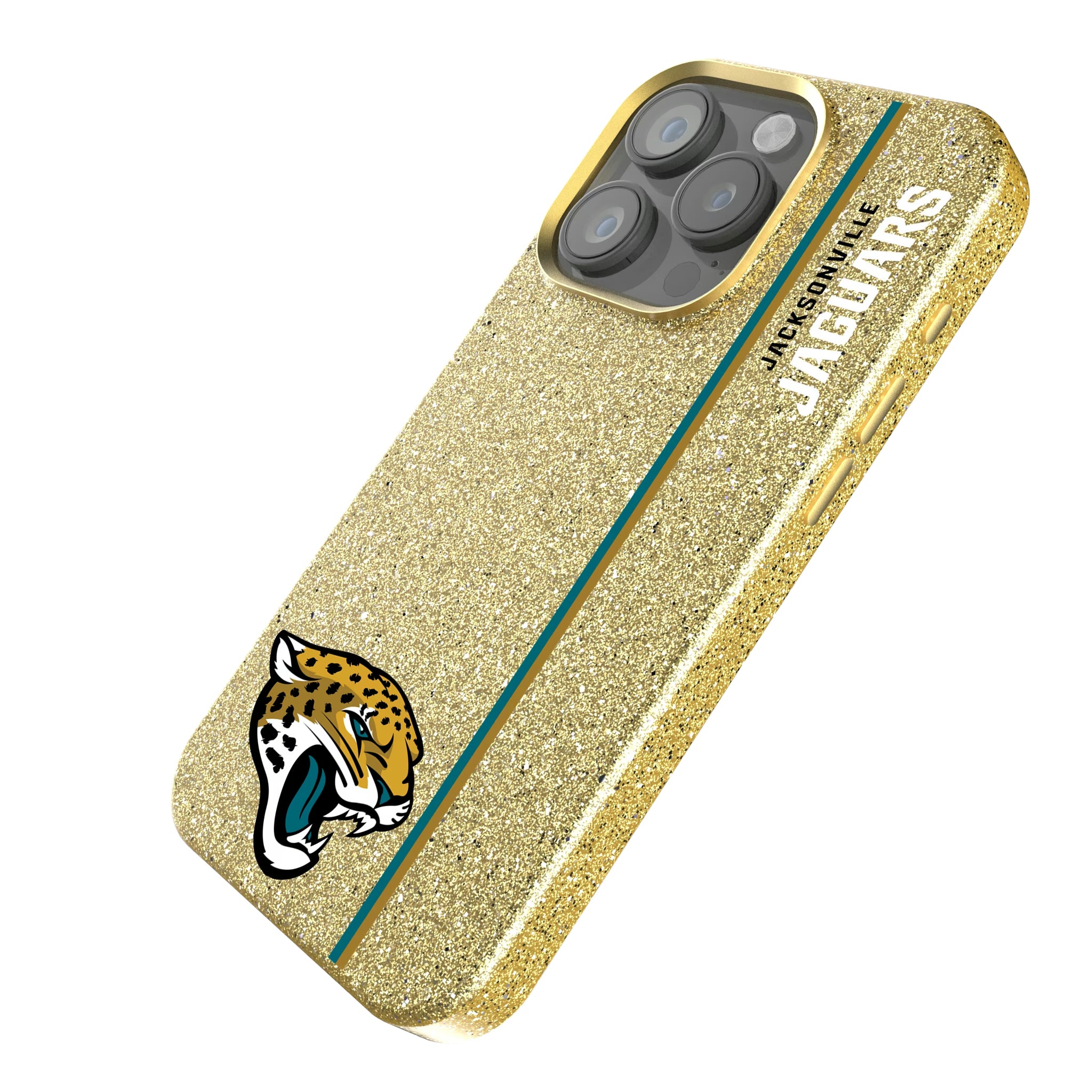 Jacksonville Jaguars Sidebar iPhone Bling Phone Case for Apple iPhone - Isometric View