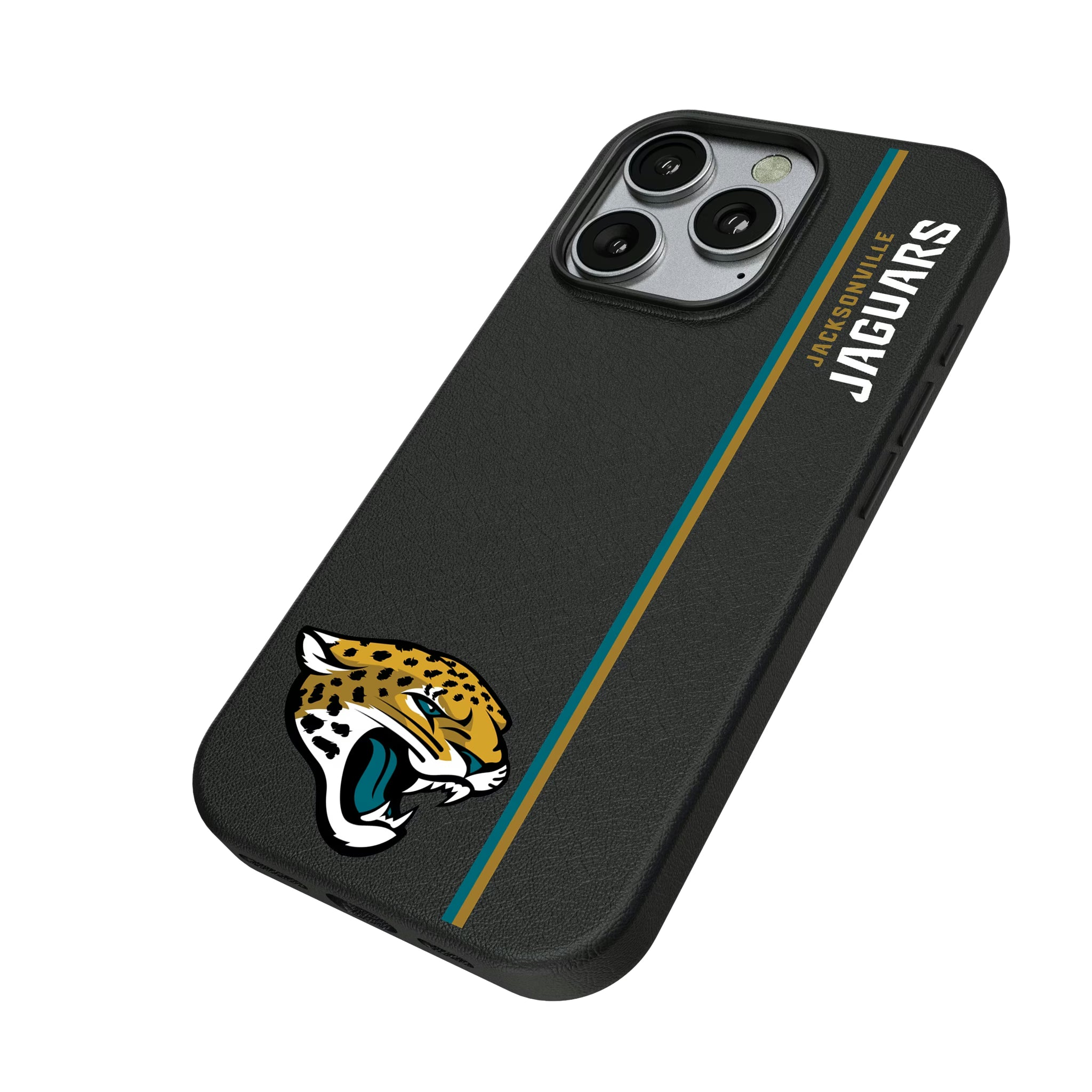 Jacksonville Jaguars Sidebar iPhone MagSafe Compatible Phone Case for Apple iPhone - Isometric View
