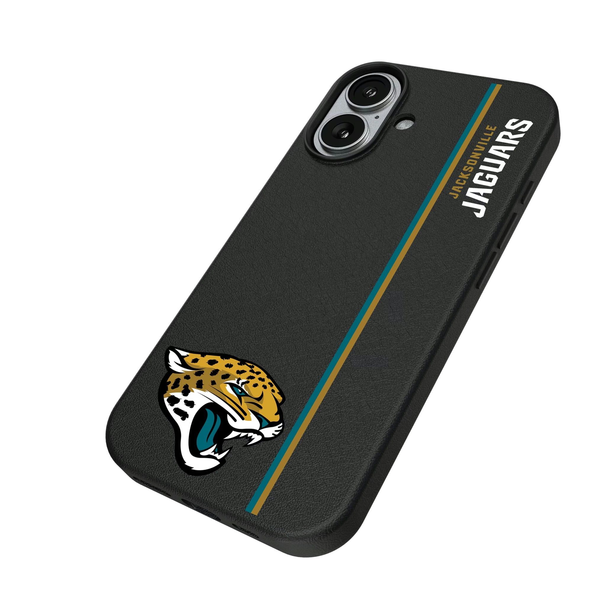 Jacksonville Jaguars Sidebar iPhone MagSafe Compatible Phone Case for Apple iPhone - Isometric View#Device_iPhone 17