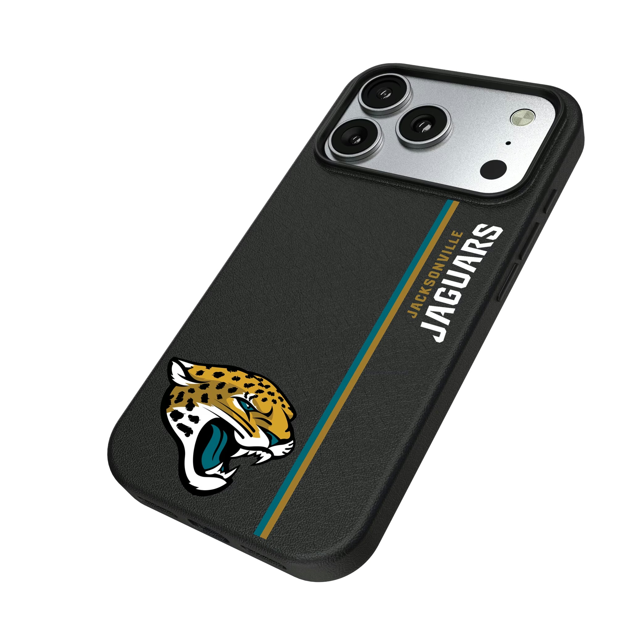 Jacksonville Jaguars Sidebar iPhone MagSafe Compatible Phone Case for Apple iPhone - Isometric View#Device_iPhone 17 Pro