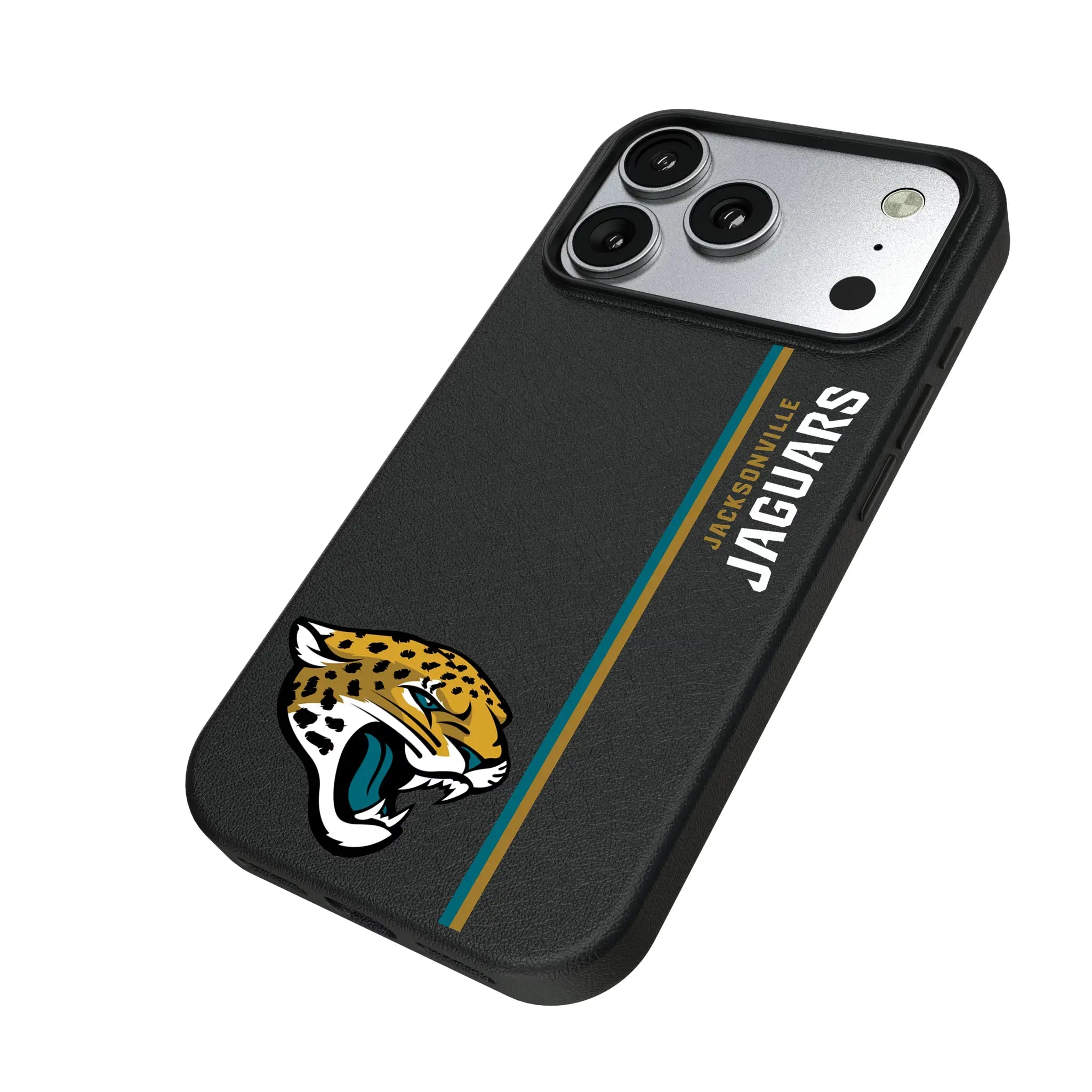 Jacksonville Jaguars Sidebar iPhone MagSafe Compatible Phone Case for Apple iPhone - Isometric View#Device_iPhone 17 Pro