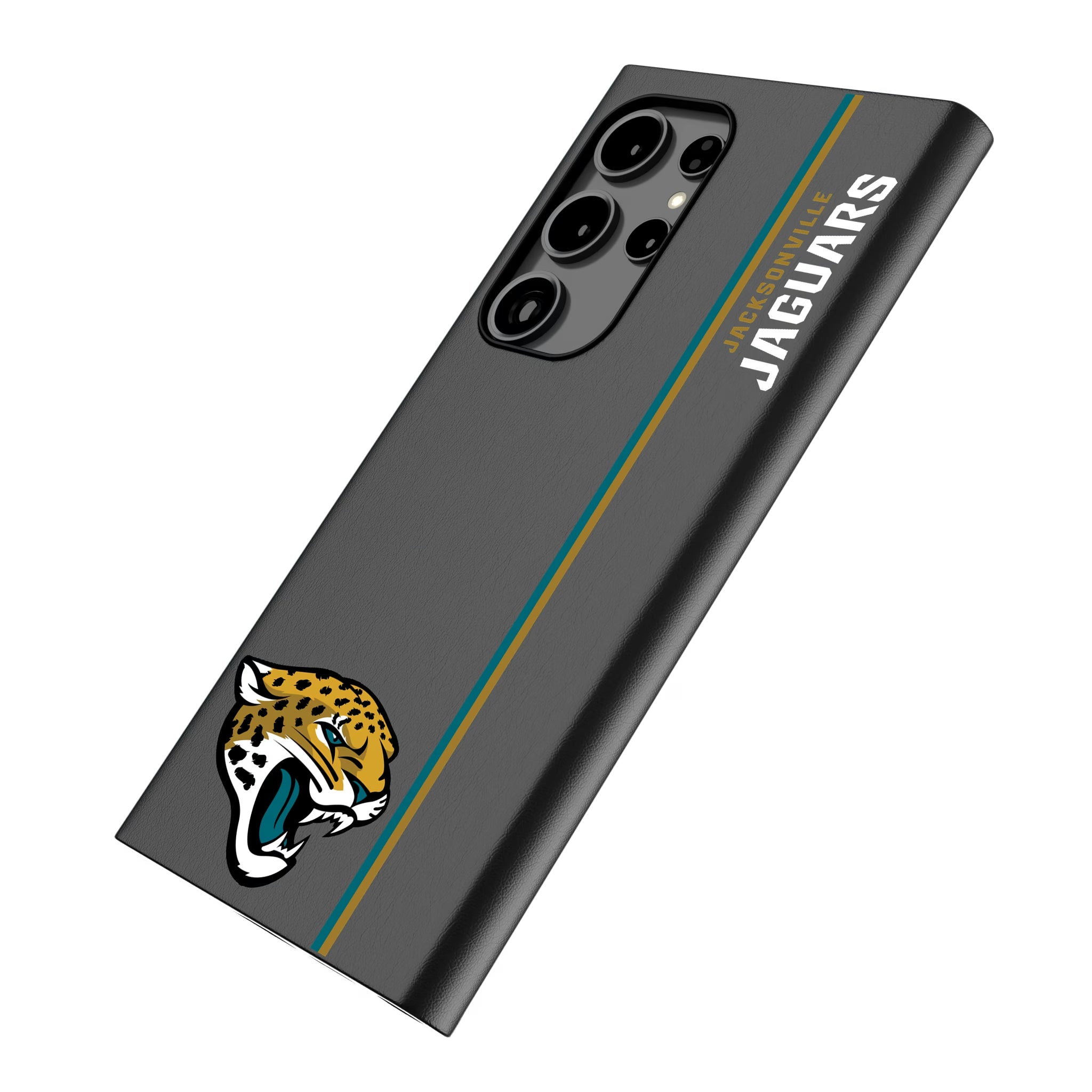 Jacksonville Jaguars Sidebar Galaxy MagSafe Compatible Phone Case for Samsung Galaxy - Isometric View