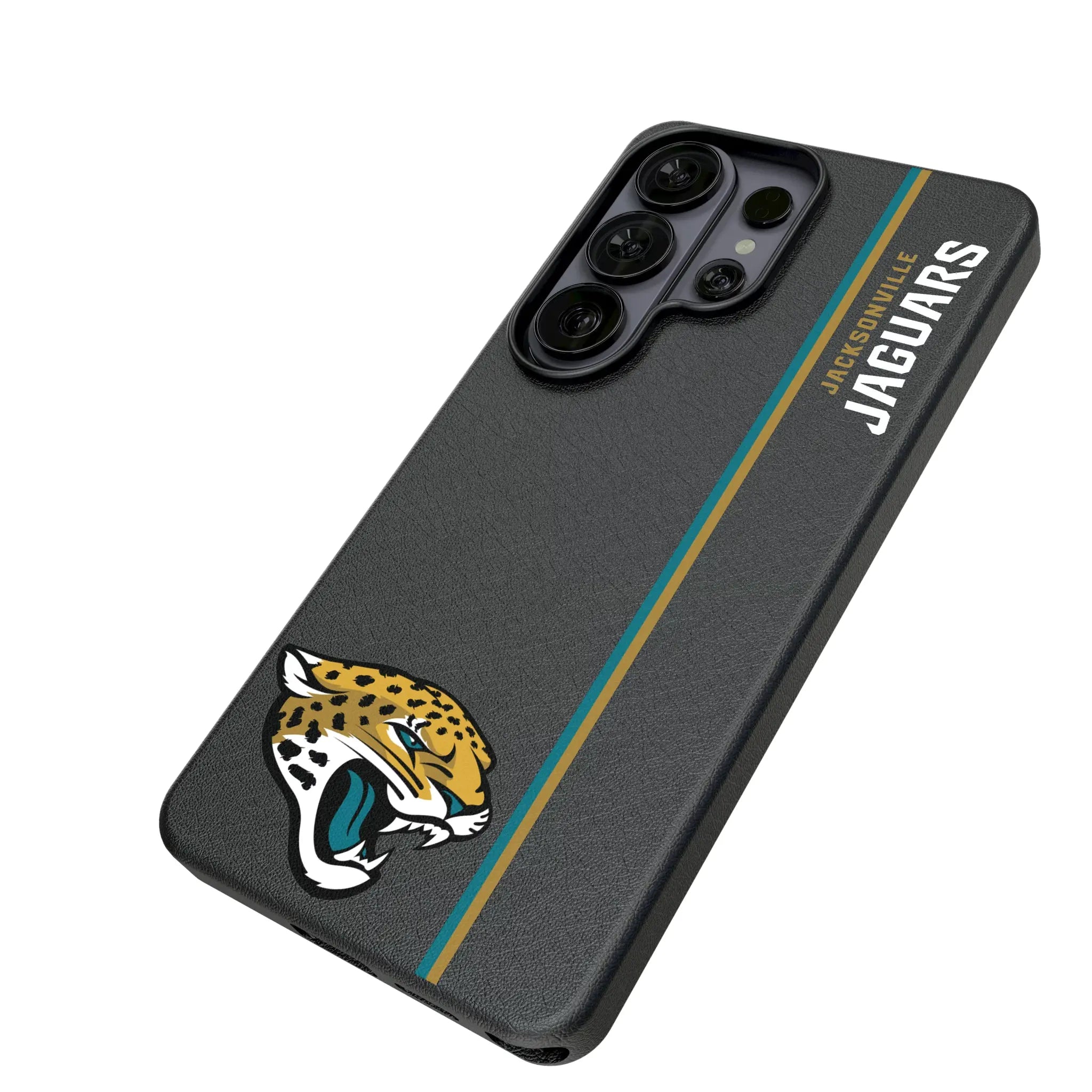 Jacksonville Jaguars Sidebar Galaxy MagSafe Compatible Phone Case for Samsung Galaxy - Isometric View#Device_Galaxy S26 Ultra
