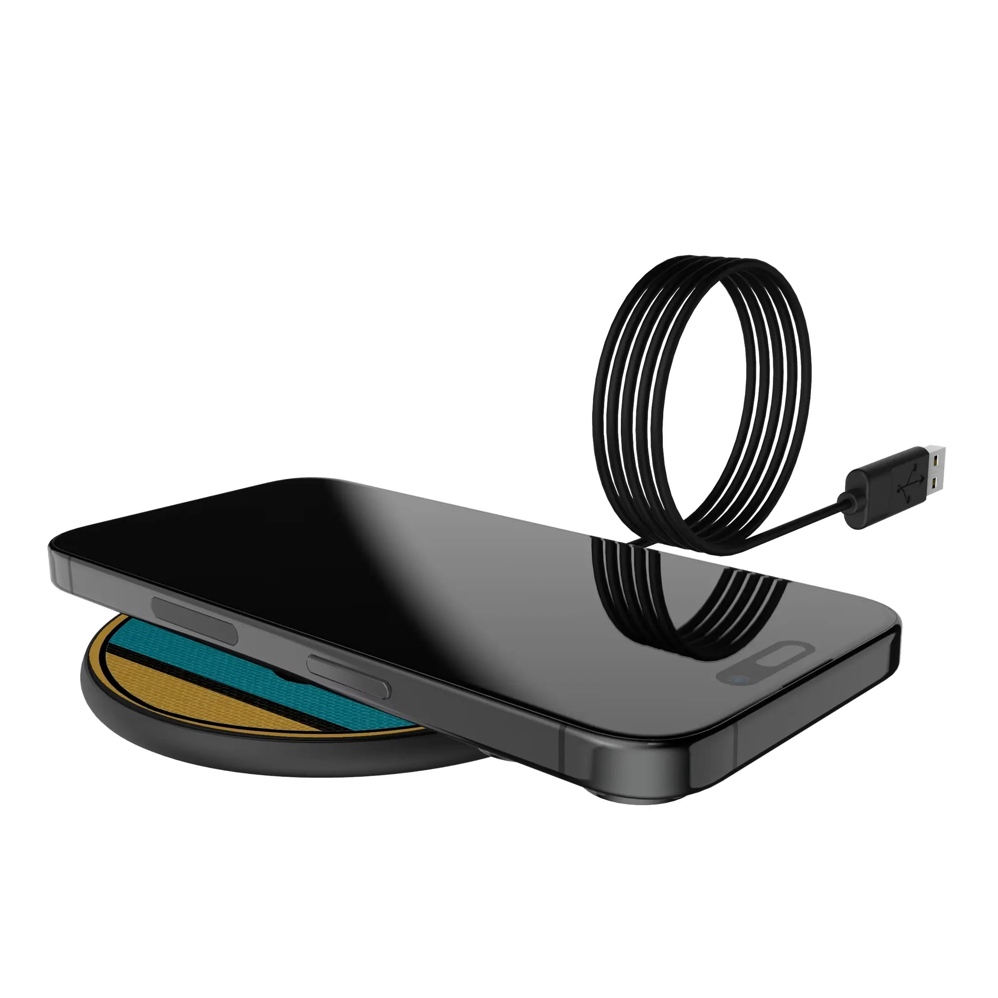 Jacksonville Jaguars Stripe 15-Watt Wireless Charger - Lifestyle