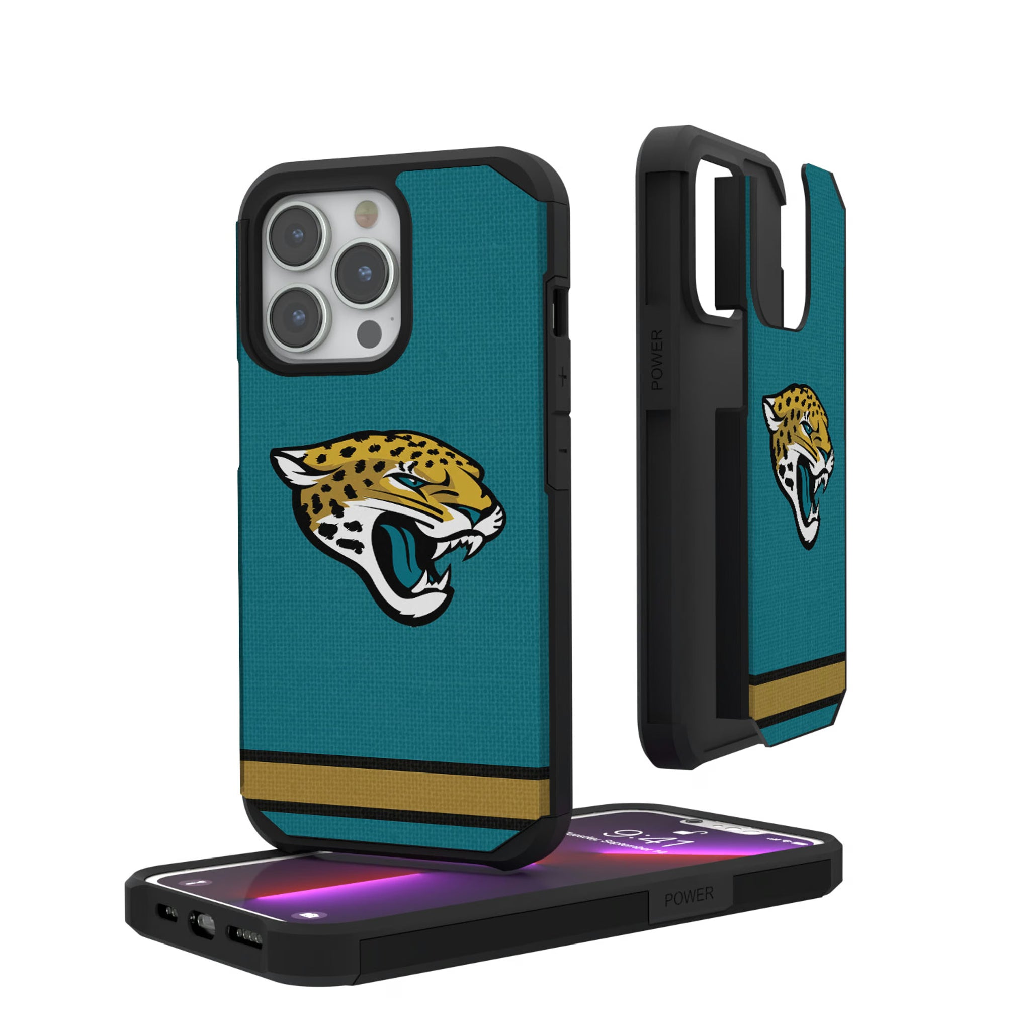 Jacksonville Jaguars Stripe iPhone Rugged Phone Case for Apple iPhone