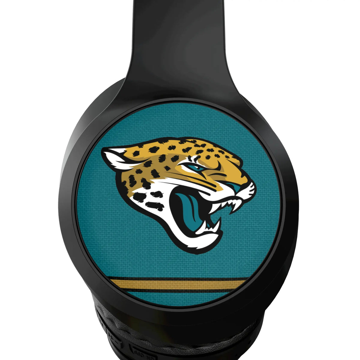 Jacksonville Jaguars Stripe Wireless Over-Ear Headphones With Case - Detail