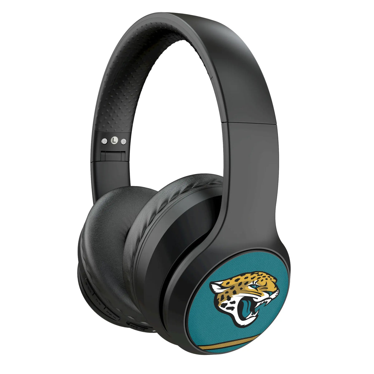 Jacksonville Jaguars Stripe Wireless Over-Ear Headphones With Case