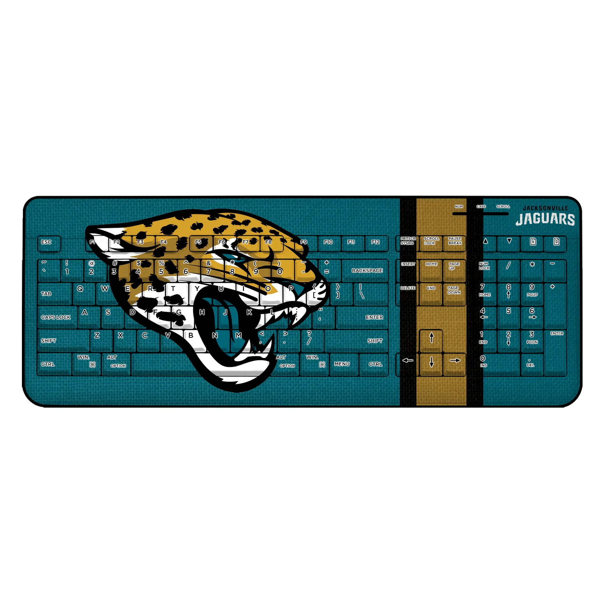 Jacksonville Jaguars Stripe Wireless USB Keyboard
