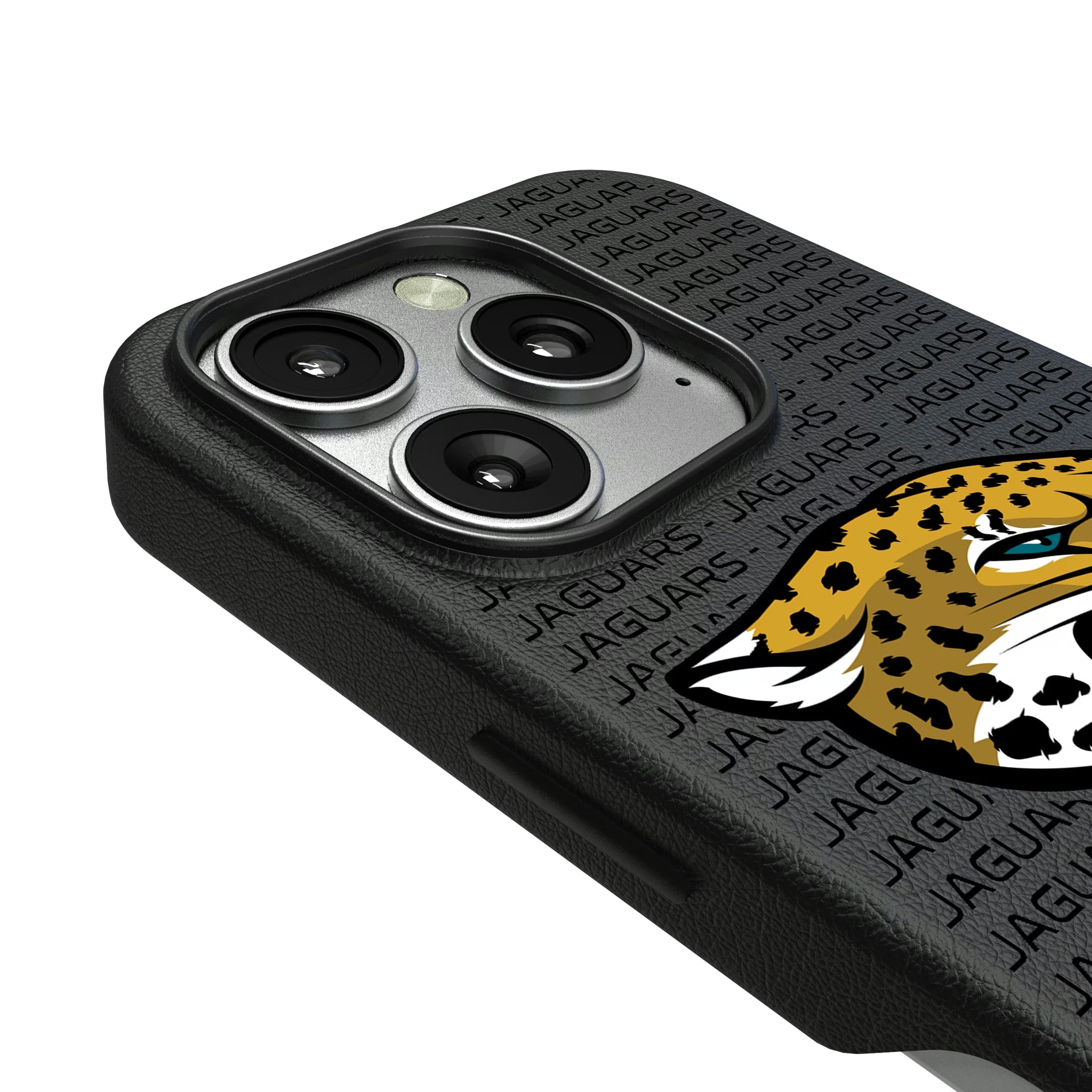 Jacksonville Jaguars Text Backdrop iPhone MagSafe Compatible Phone Case for Apple iPhone - Detail