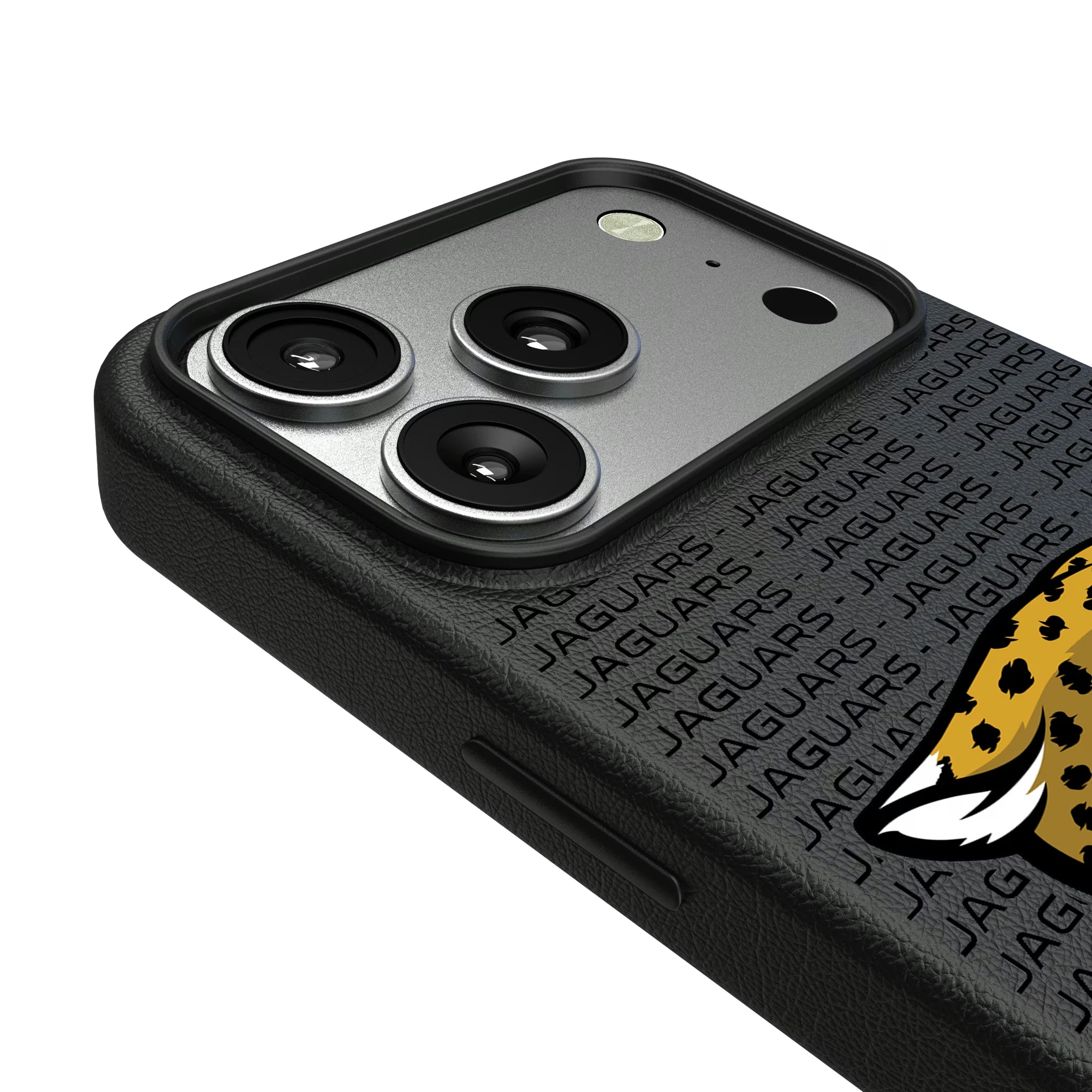 Jacksonville Jaguars Text Backdrop iPhone MagSafe Compatible Phone Case for Apple iPhone - Detail#Device_iPhone 17 Pro