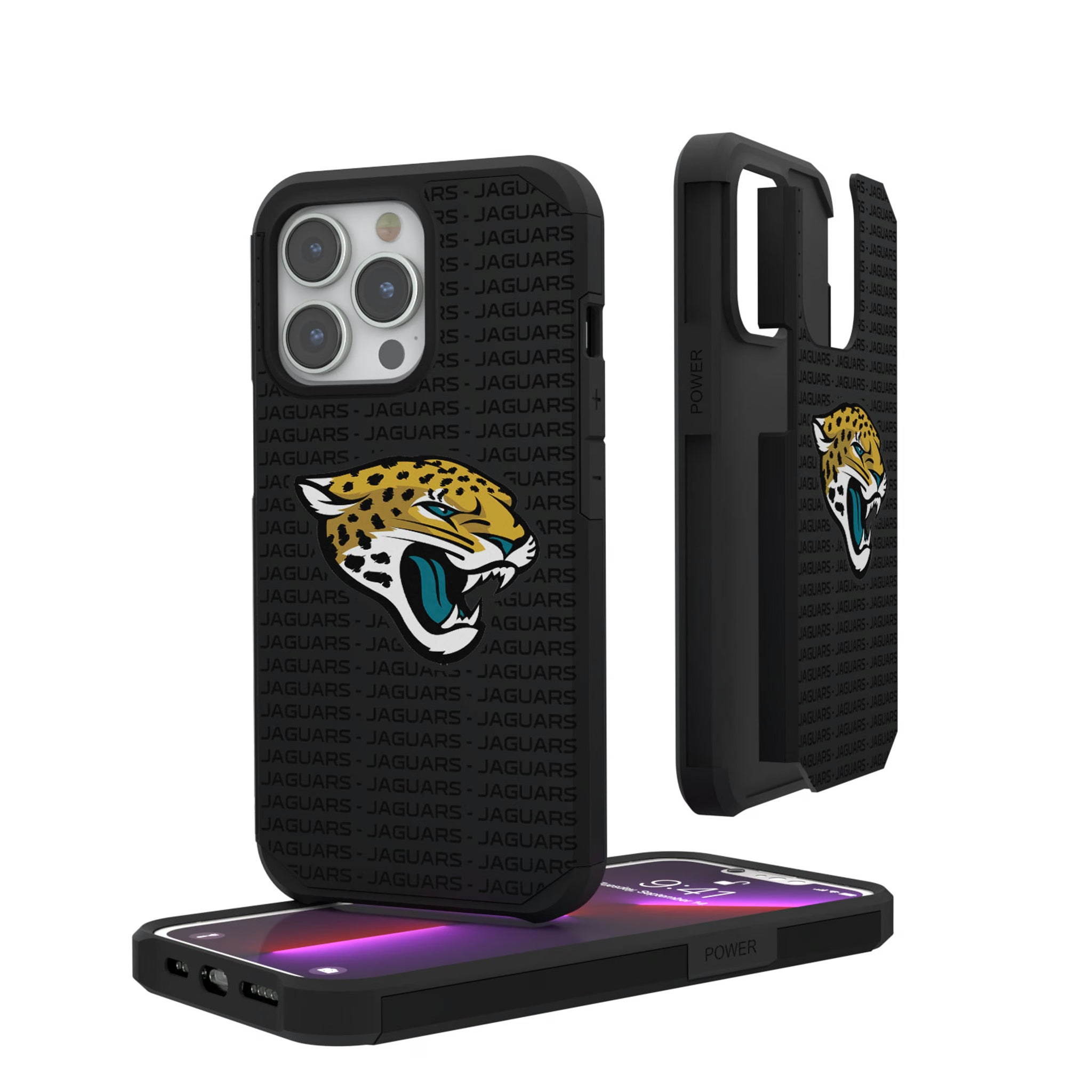 Jacksonville Jaguars Text Backdrop iPhone Rugged Phone Case for Apple iPhone