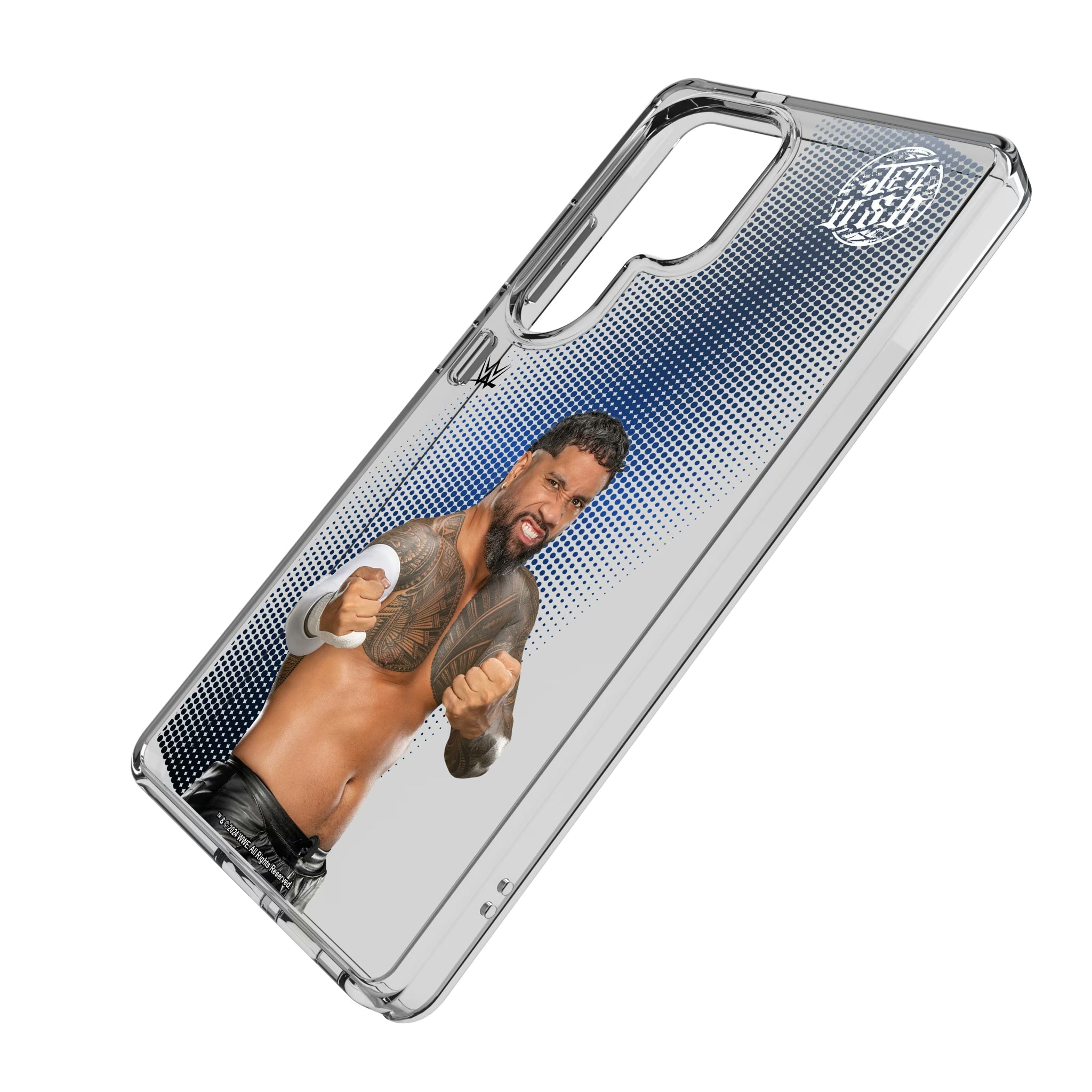 Jey Uso Superstar Galaxy Clear Phone Case for Samsung Galaxy - Isometric View