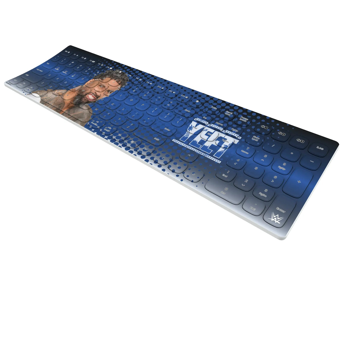 Jey Uso Superstar KKB605 Curved Wireless Keyboard - Isometric View