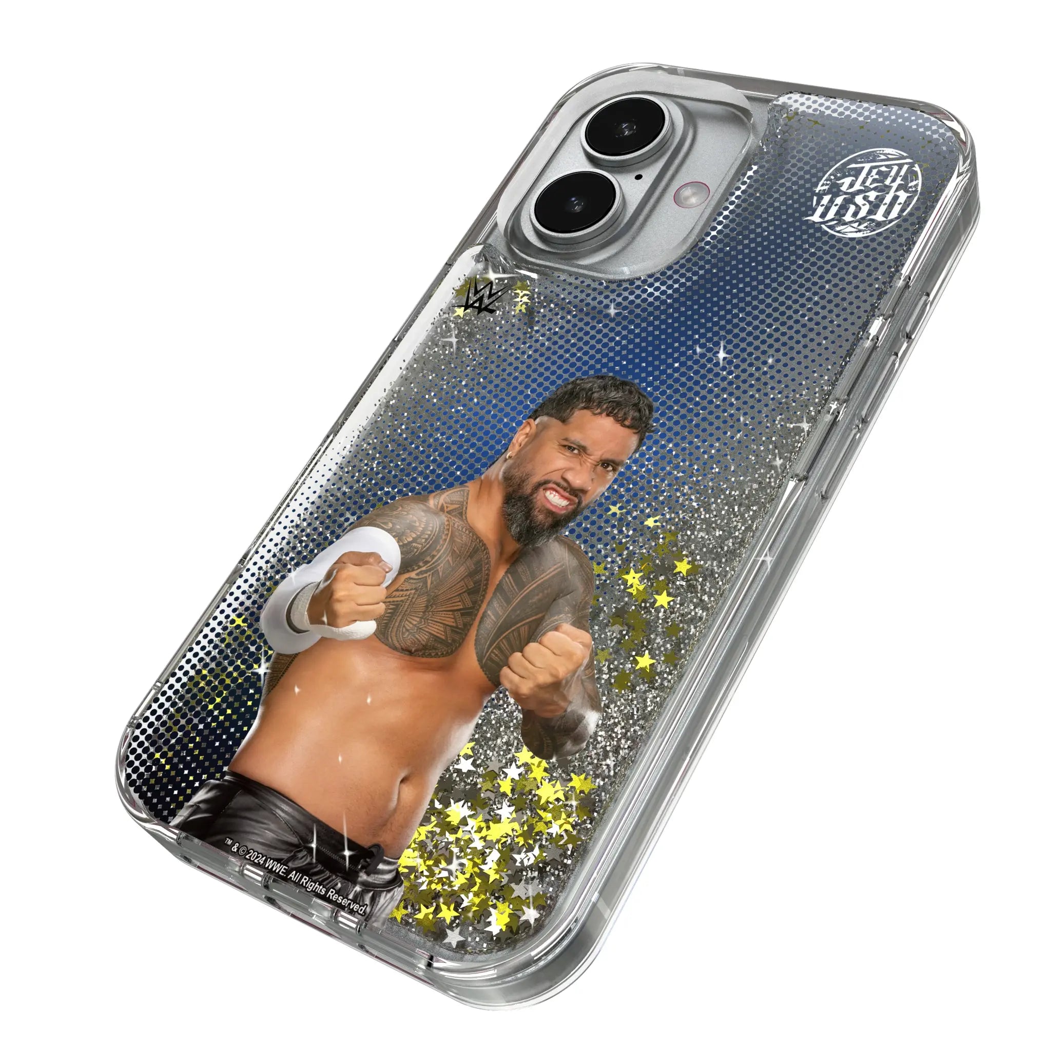 Jey Uso Superstar iPhone Glitter Phone Case for Apple iPhone - Isometric View