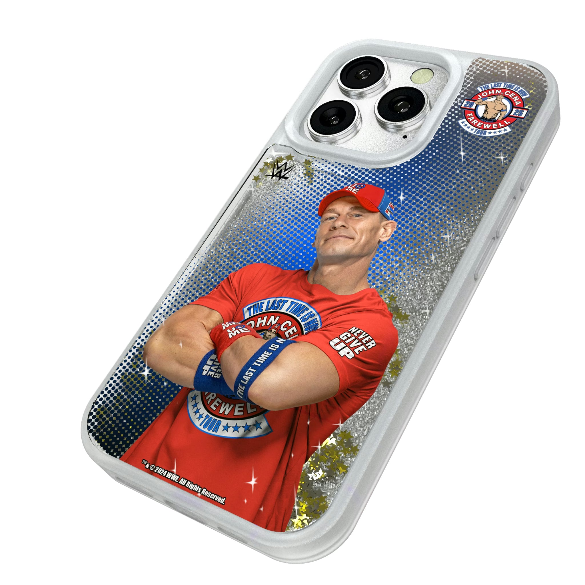 John Cena Farewell Tour Superstar iPhone Glitter Phone Case for Apple iPhone - Isometric View#Device_iPhone 16 Pro