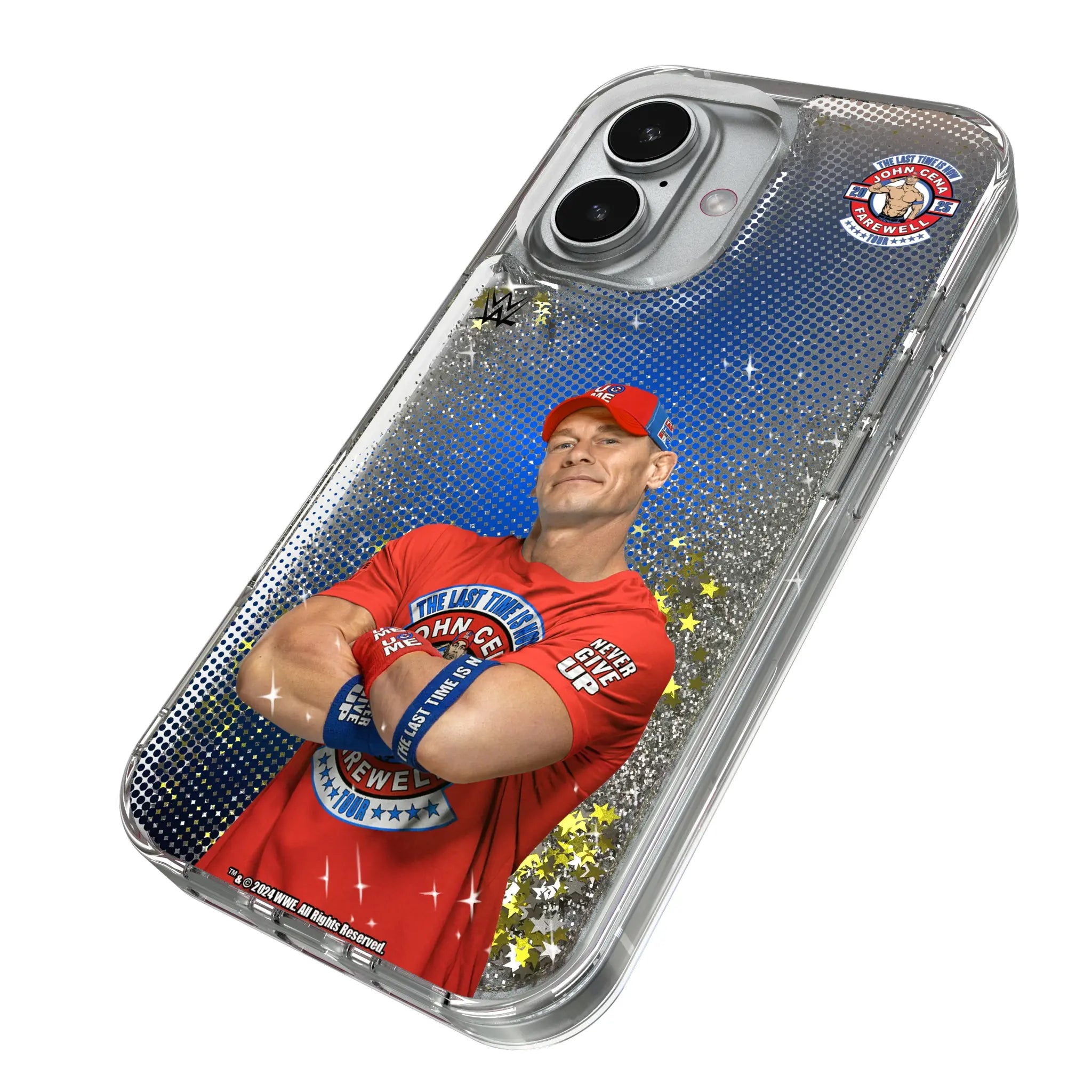 John Cena Farewell Tour Superstar iPhone Glitter Phone Case for Apple iPhone - Isometric View