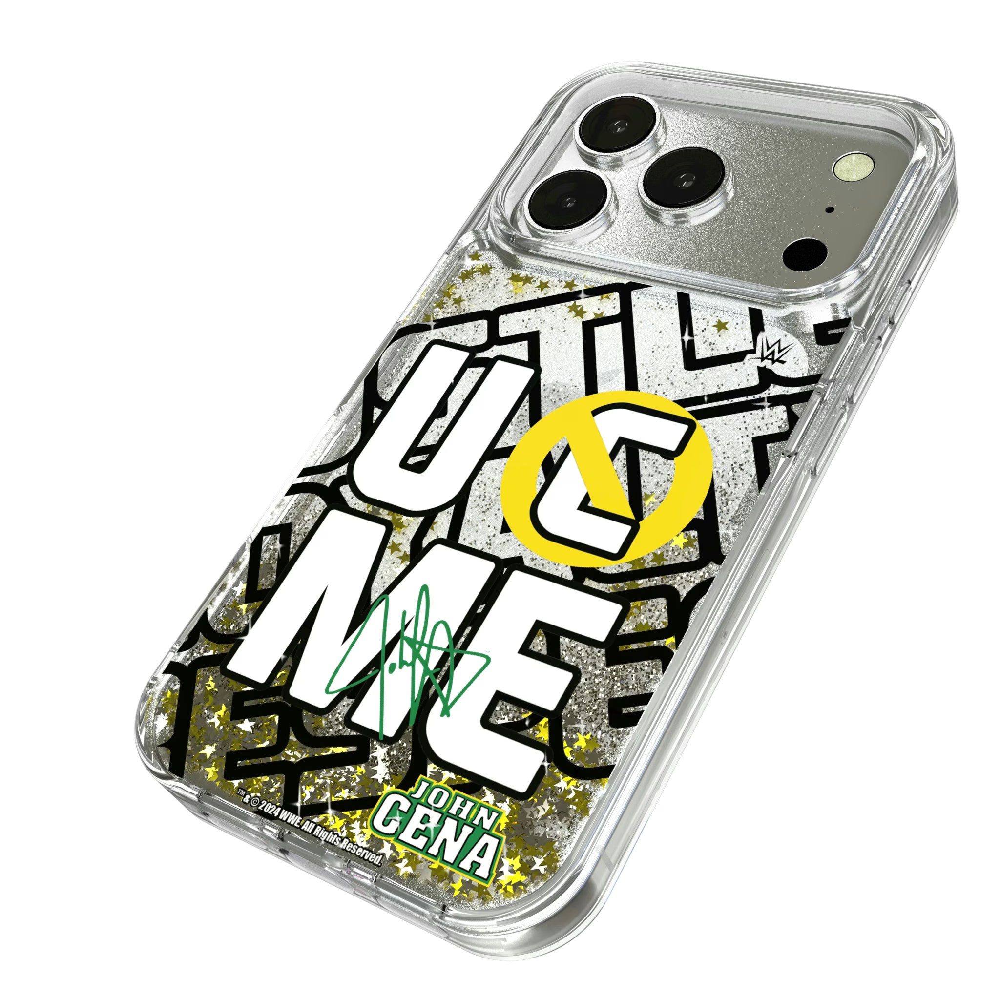 John Cena Impact iPhone Glitter Phone Case for Apple iPhone - Isometric View#Device_iPhone 16 Pro