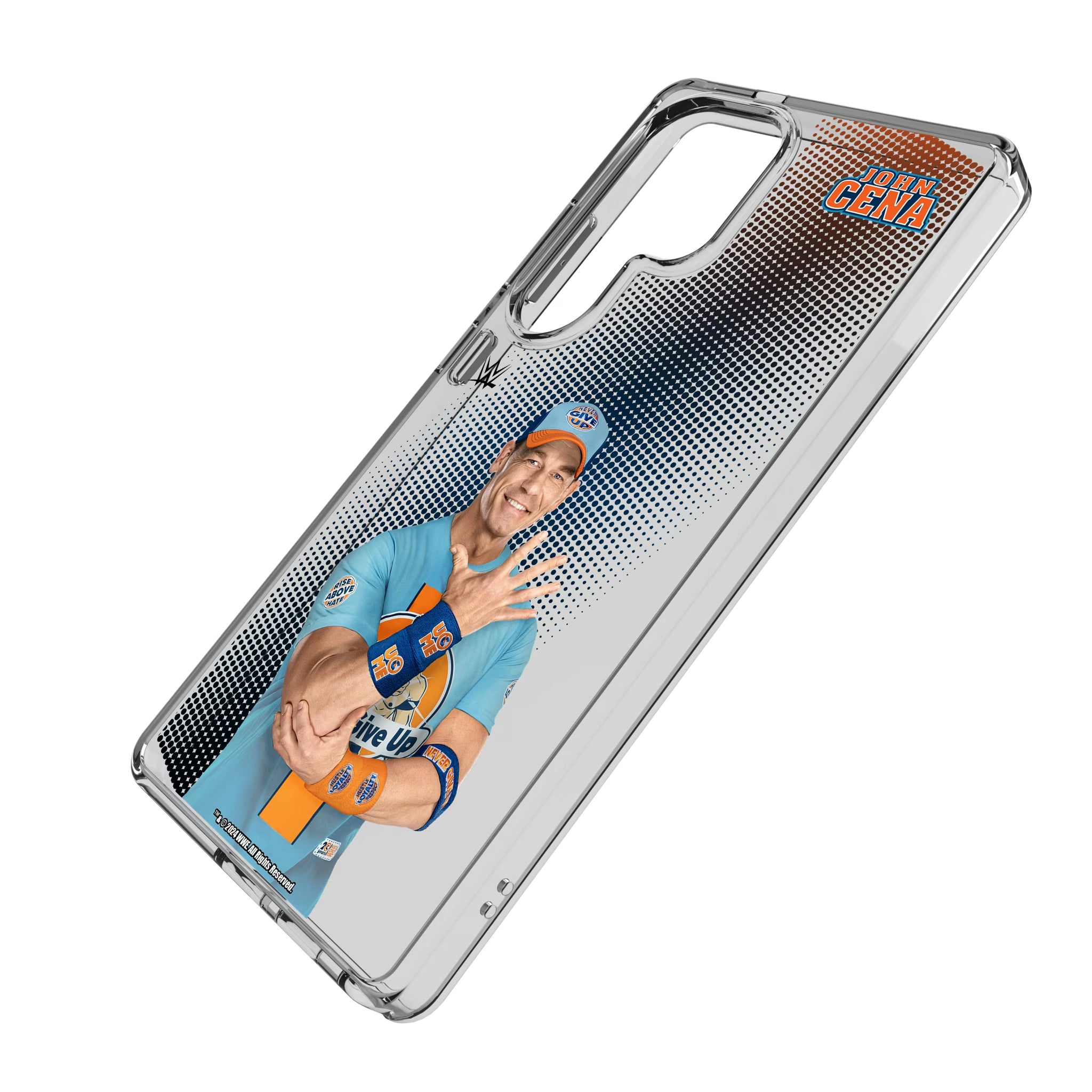 John Cena Superstar Galaxy Clear Phone Case for Samsung Galaxy - Isometric View