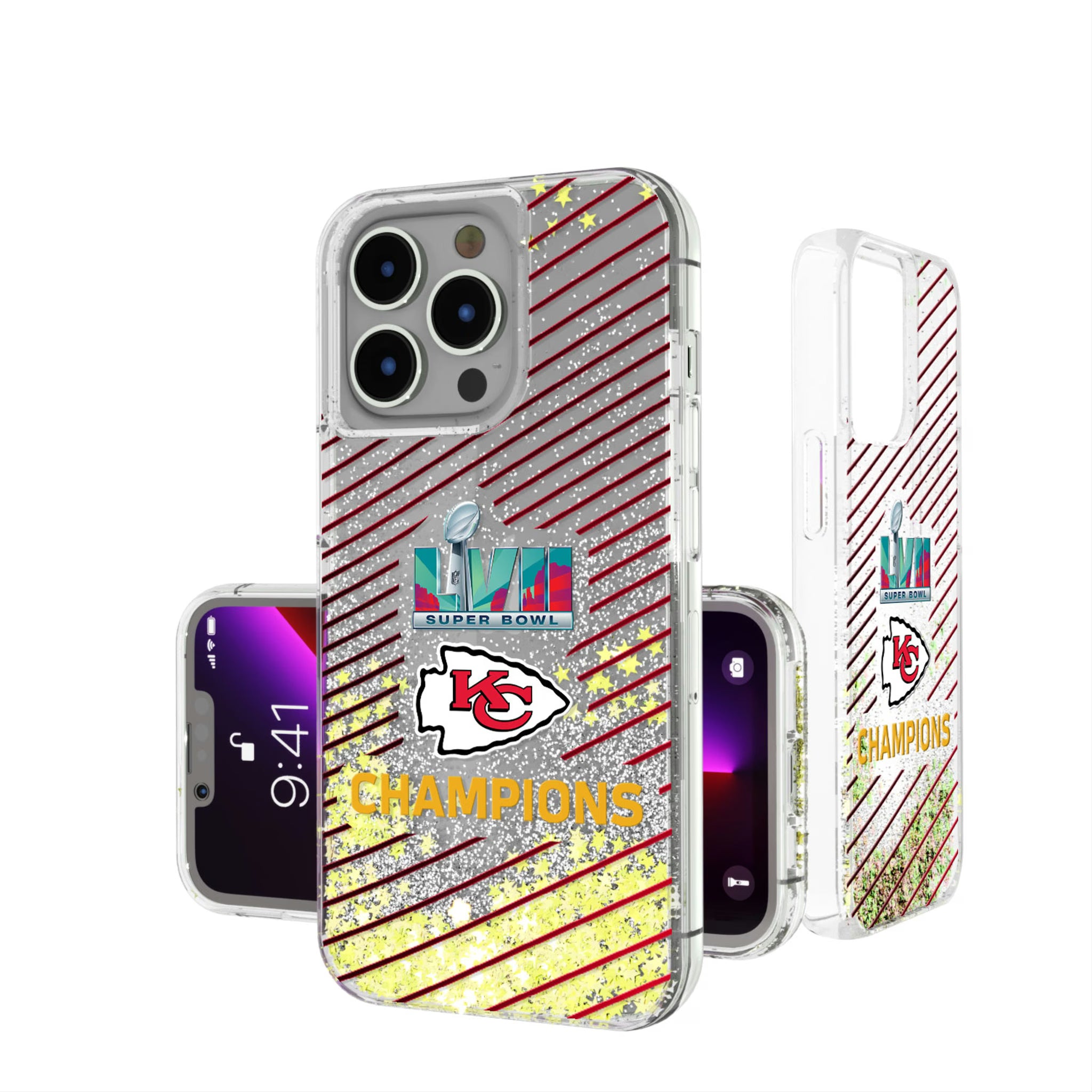 Kansas City Chiefs Background iPhone Glitter Phone Case for Apple iPhone